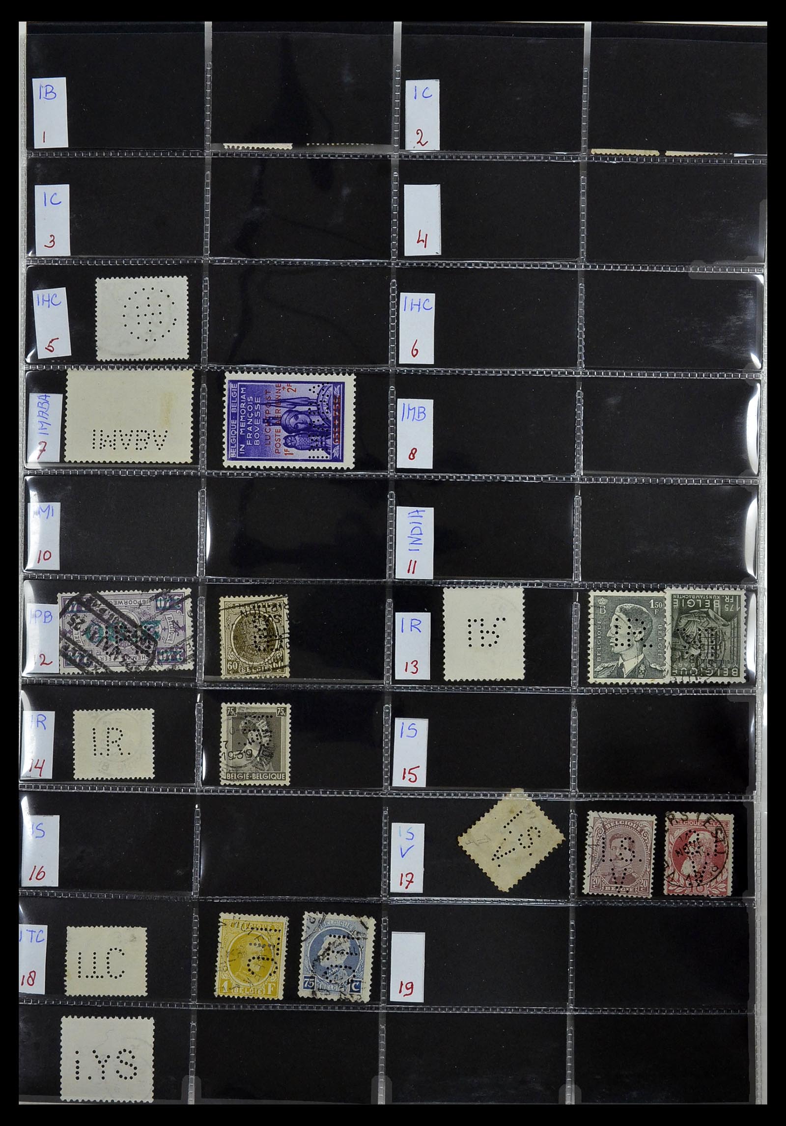 34408 071 - Stamp Collection 34408 World perfins 1870-1980.