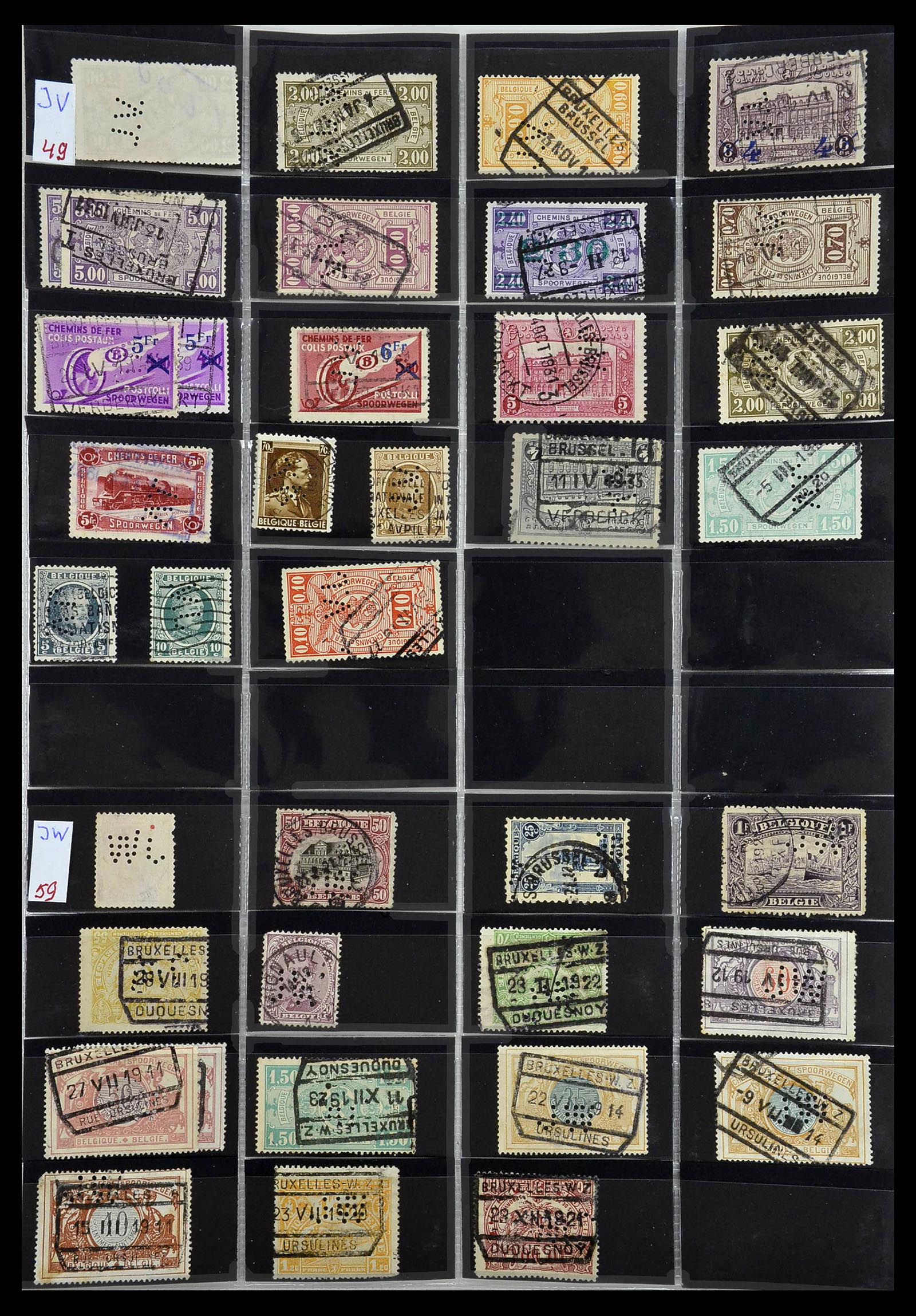 34408 076 - Stamp Collection 34408 World perfins 1870-1980.