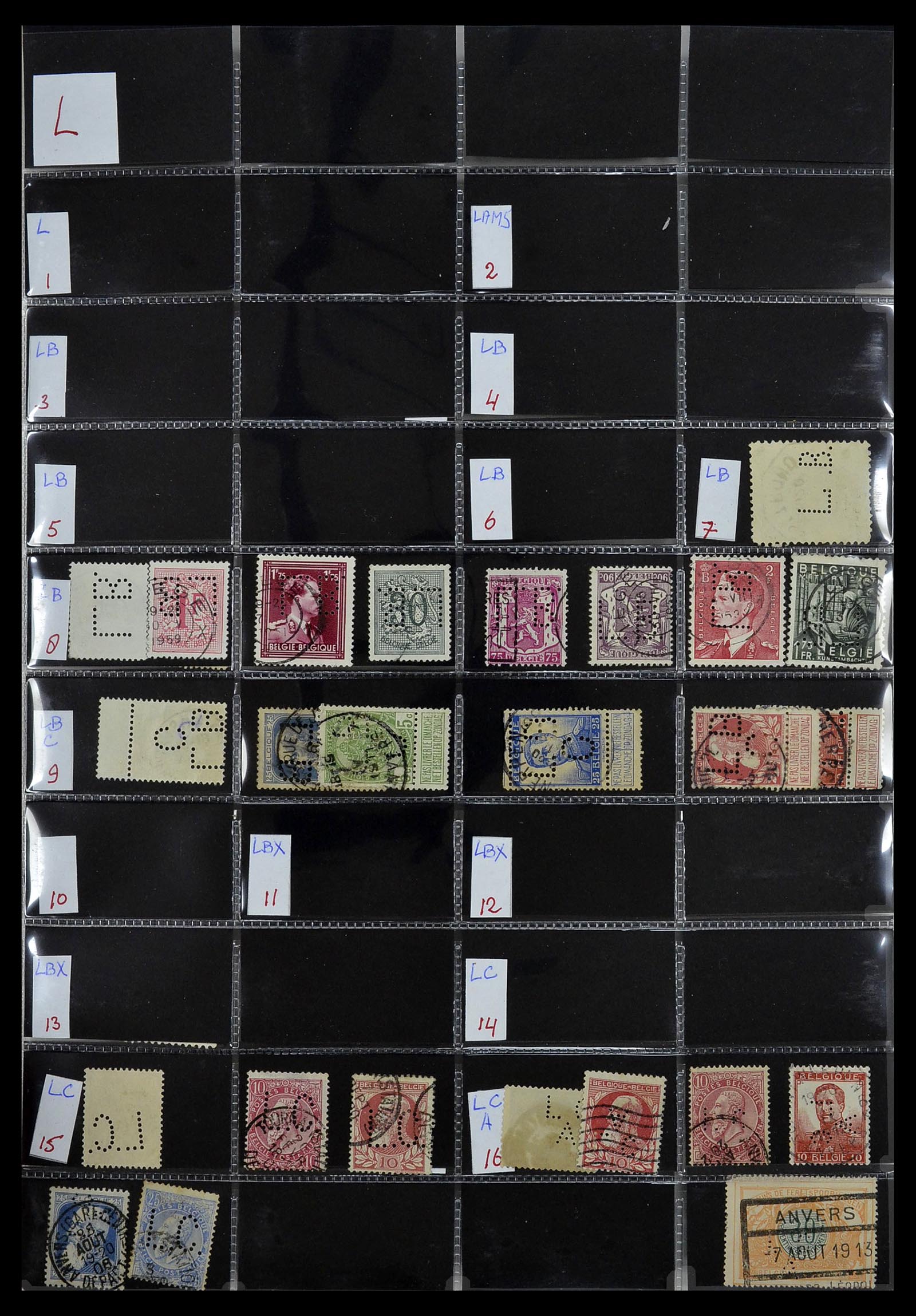 34408 079 - Stamp Collection 34408 World perfins 1870-1980.