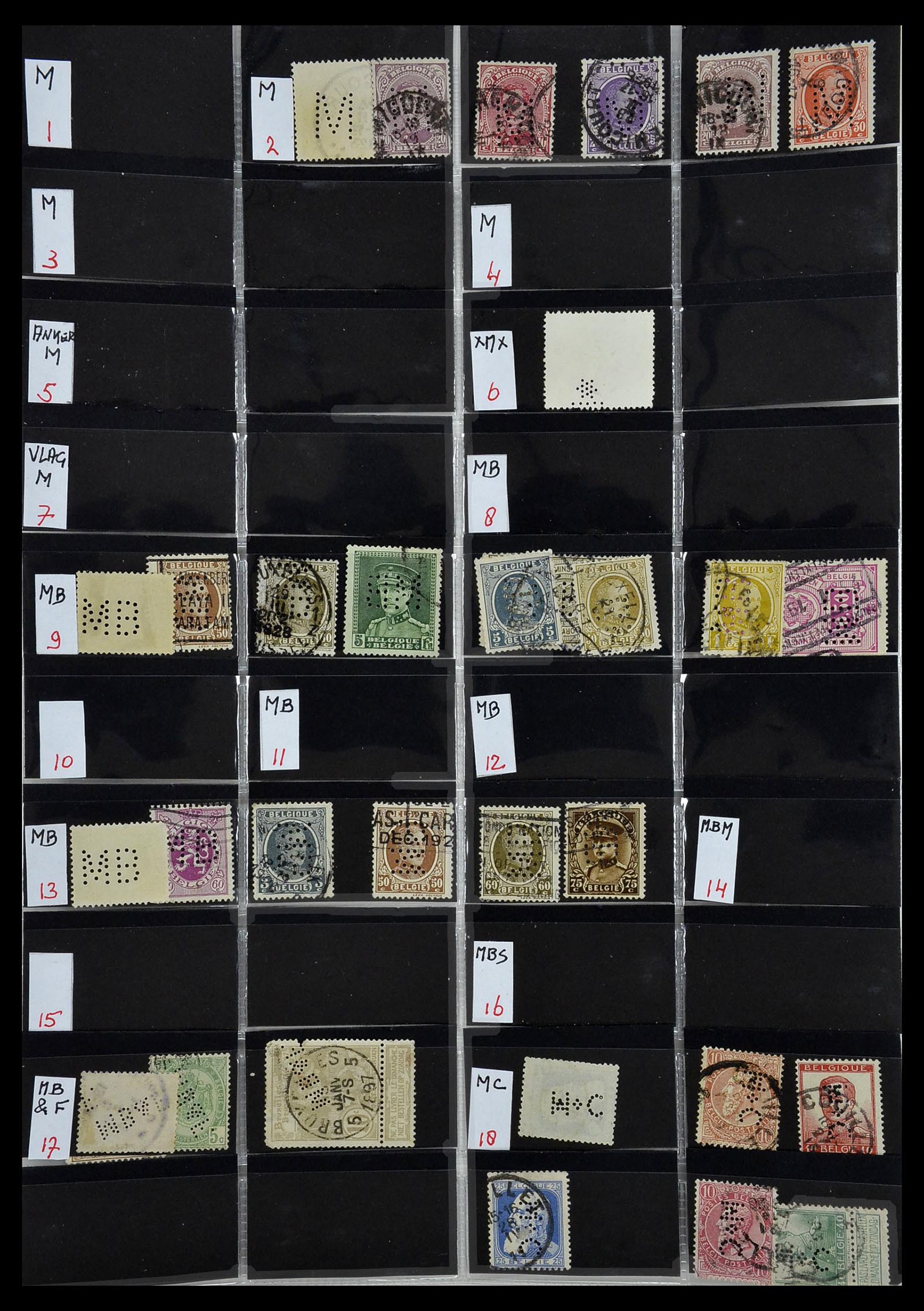 34408 084 - Stamp Collection 34408 World perfins 1870-1980.