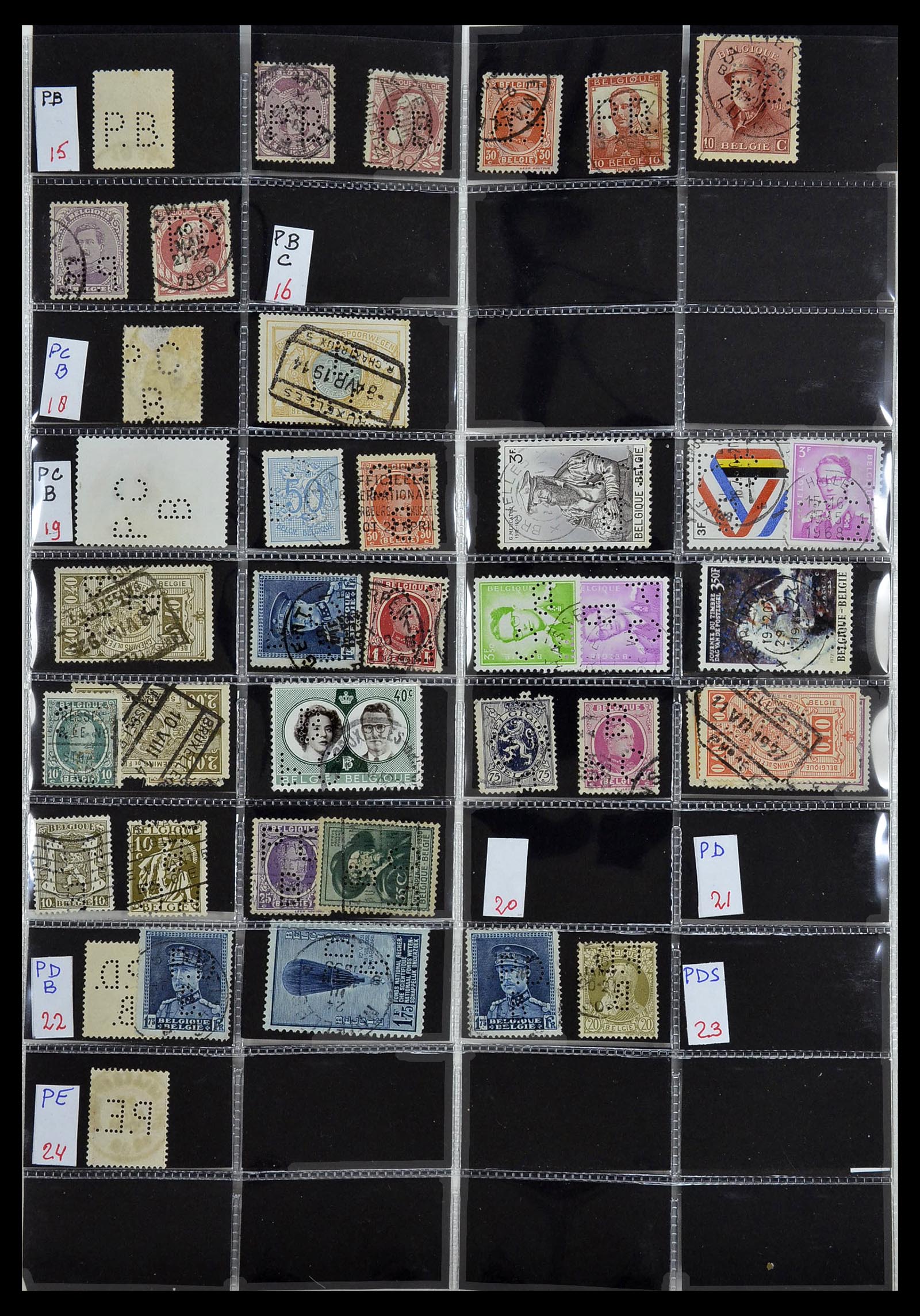 34408 094 - Stamp Collection 34408 World perfins 1870-1980.
