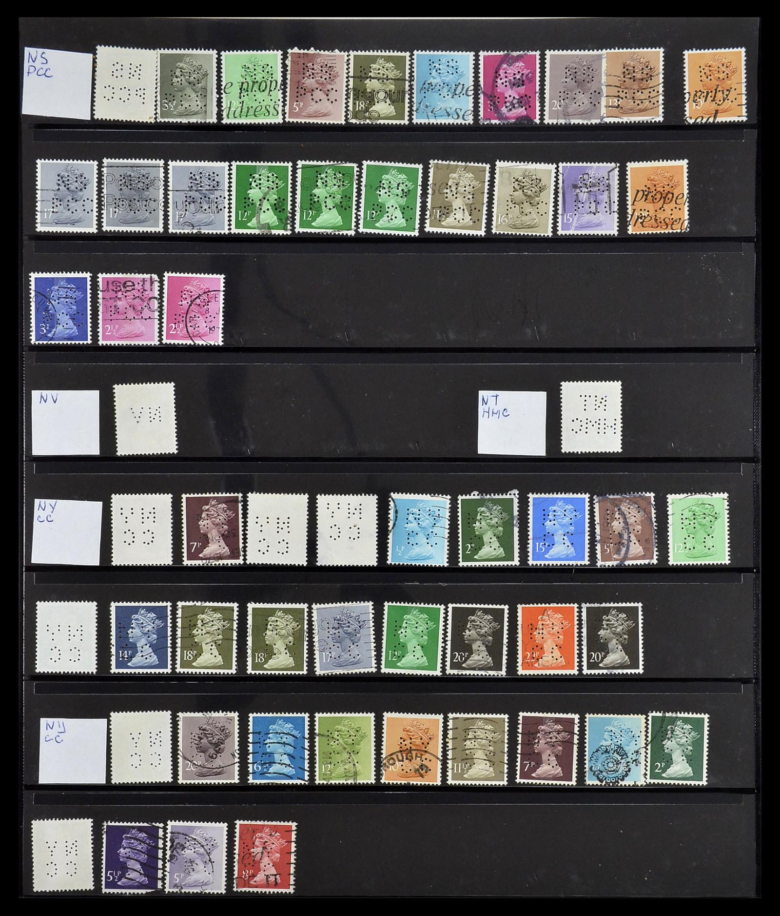 34408 693 - Stamp Collection 34408 World perfins 1870-1980.