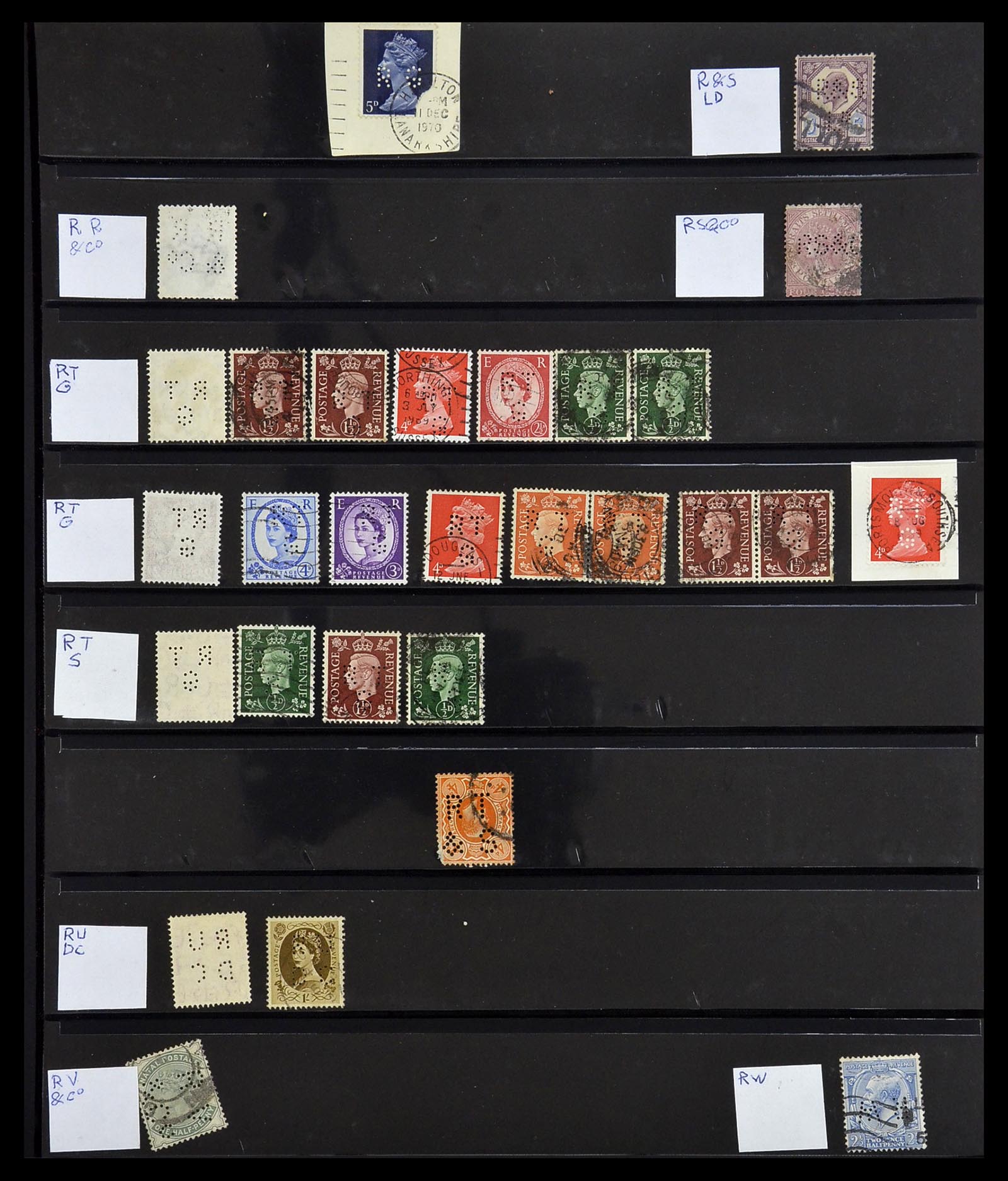 34408 706 - Stamp Collection 34408 World perfins 1870-1980.