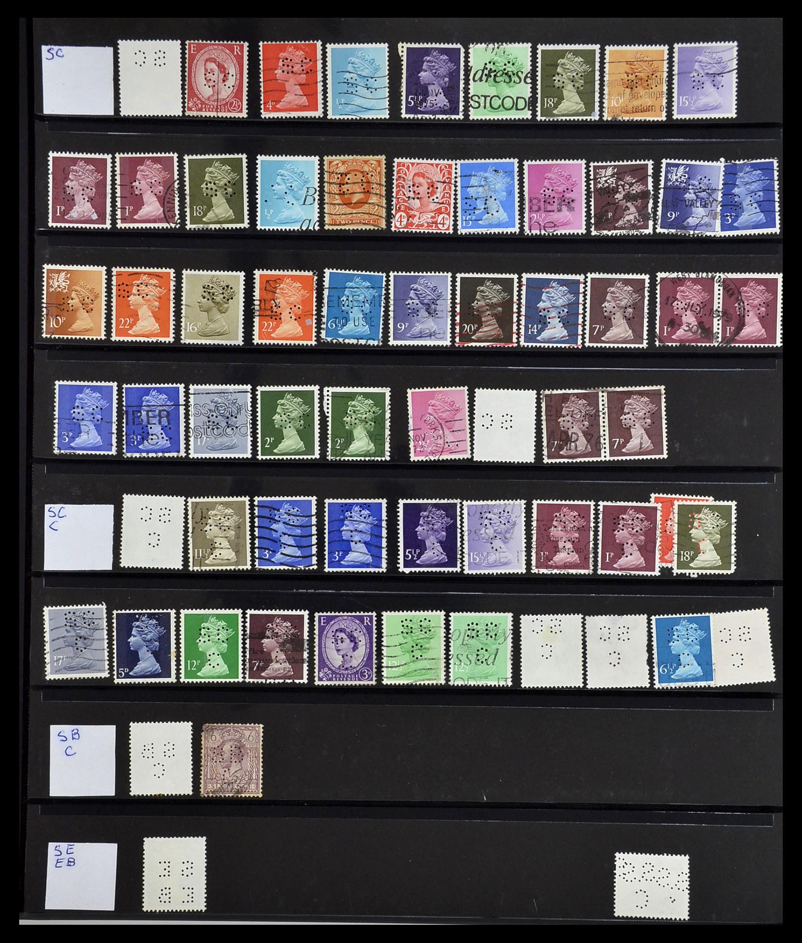 34408 708 - Stamp Collection 34408 World perfins 1870-1980.