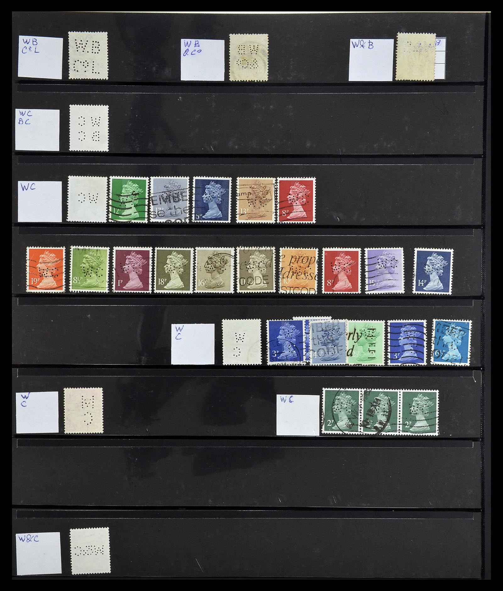 34408 723 - Postzegelverzameling 34408 Wereld firmaperforaties 1870-1980.