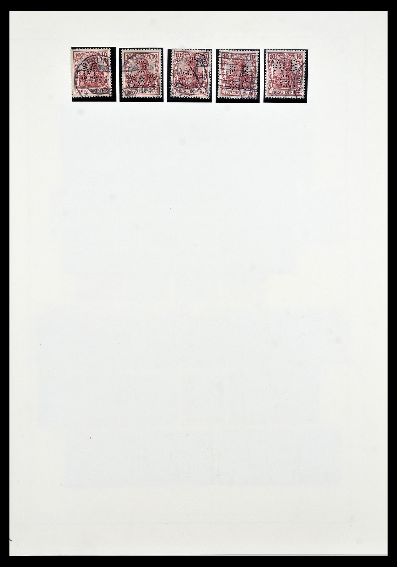 34409 003 - Stamp Collection 34409 German Reich perfins.