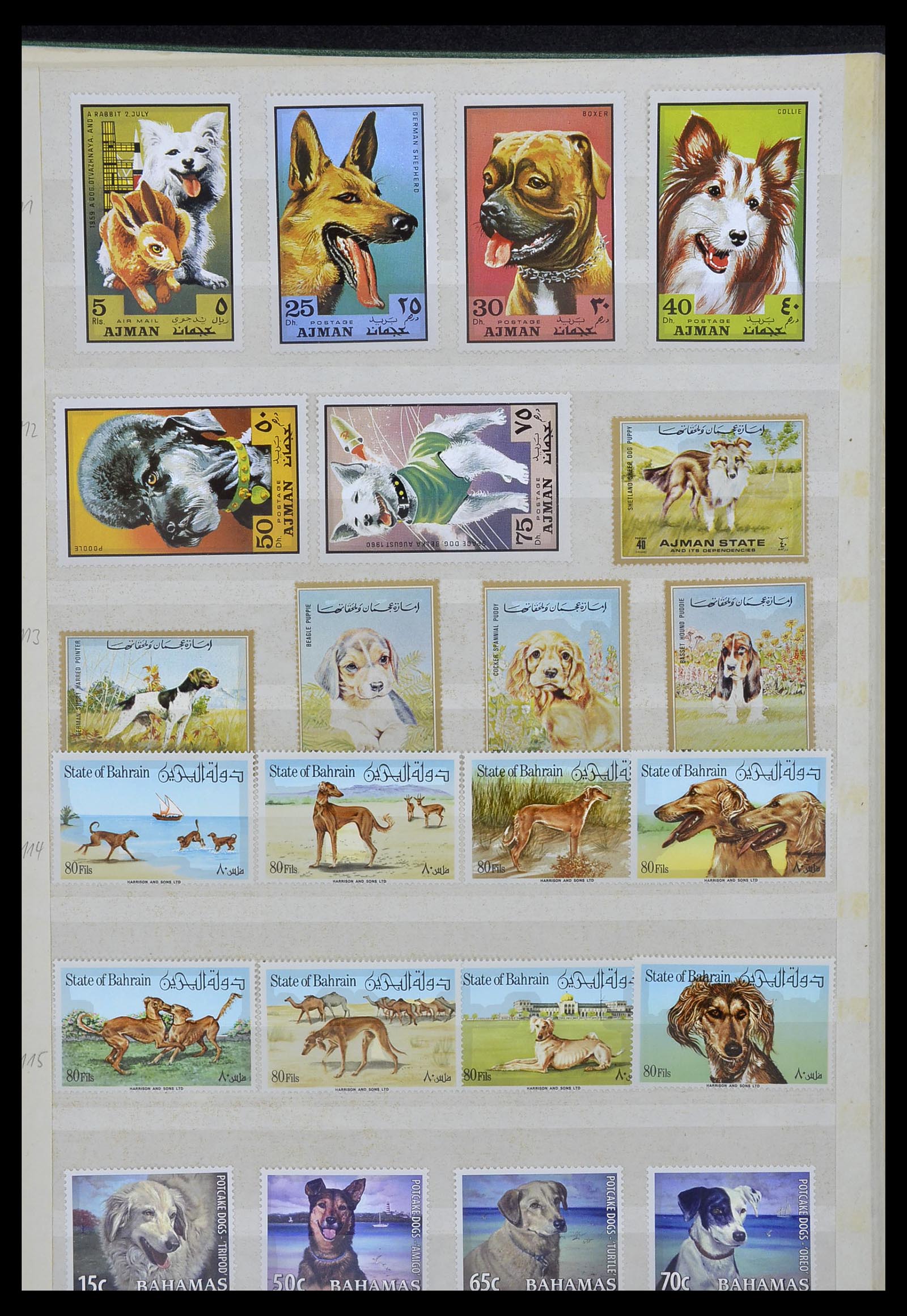 34410 002 - Postzegelverzameling 34410 Motief Honden 1965-2011.