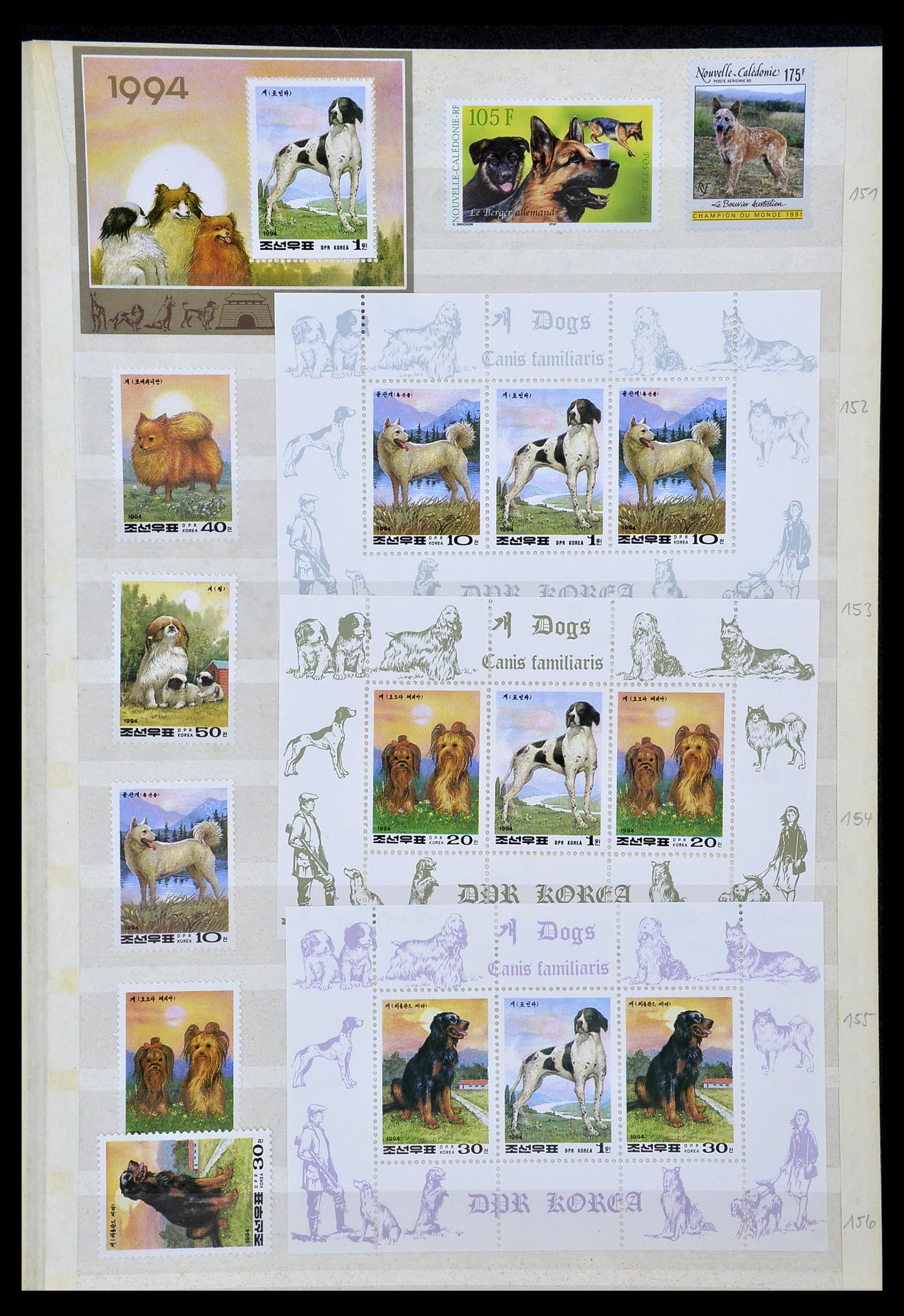 34410 009 - Postzegelverzameling 34410 Motief Honden 1965-2011.