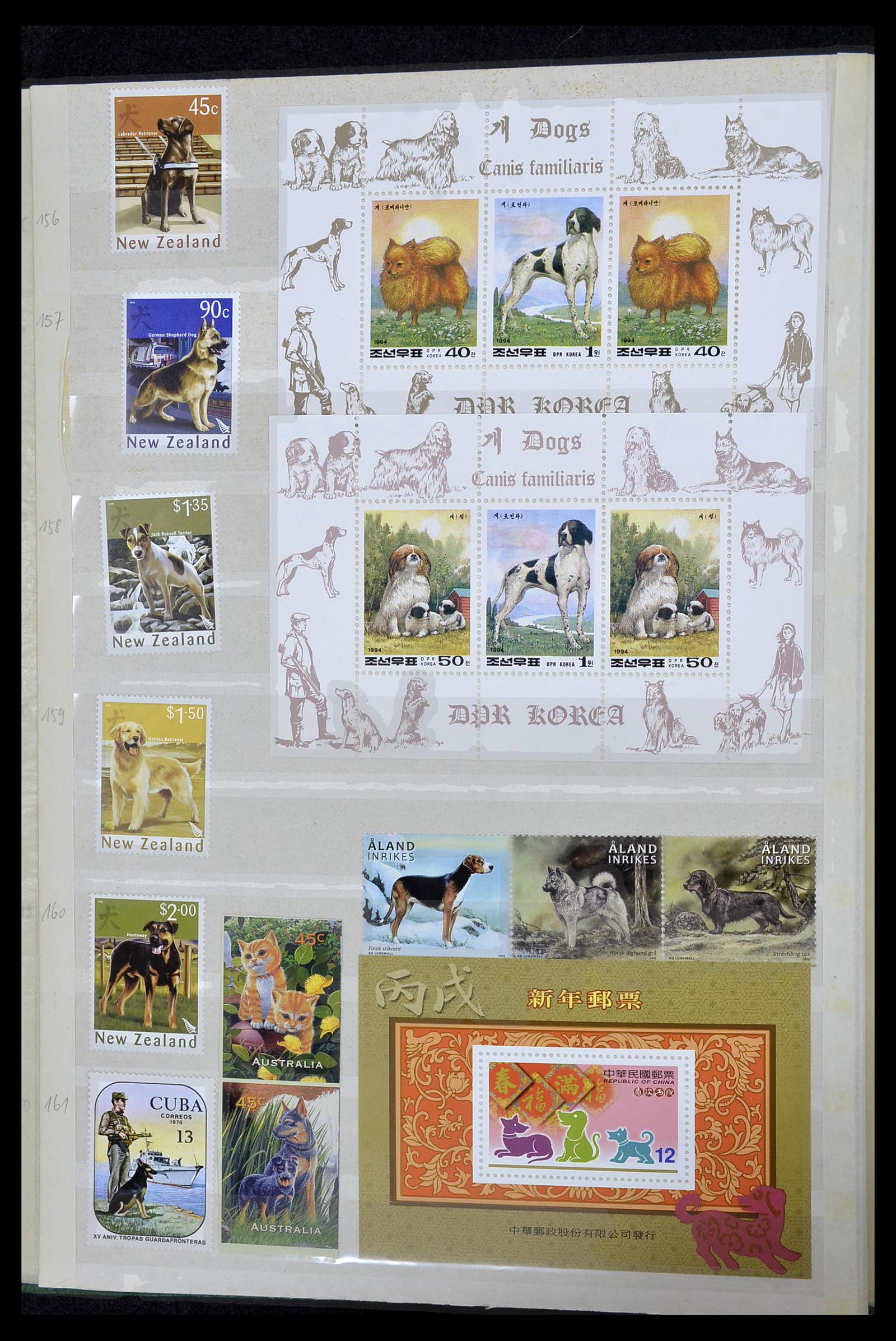 34410 010 - Postzegelverzameling 34410 Motief Honden 1965-2011.
