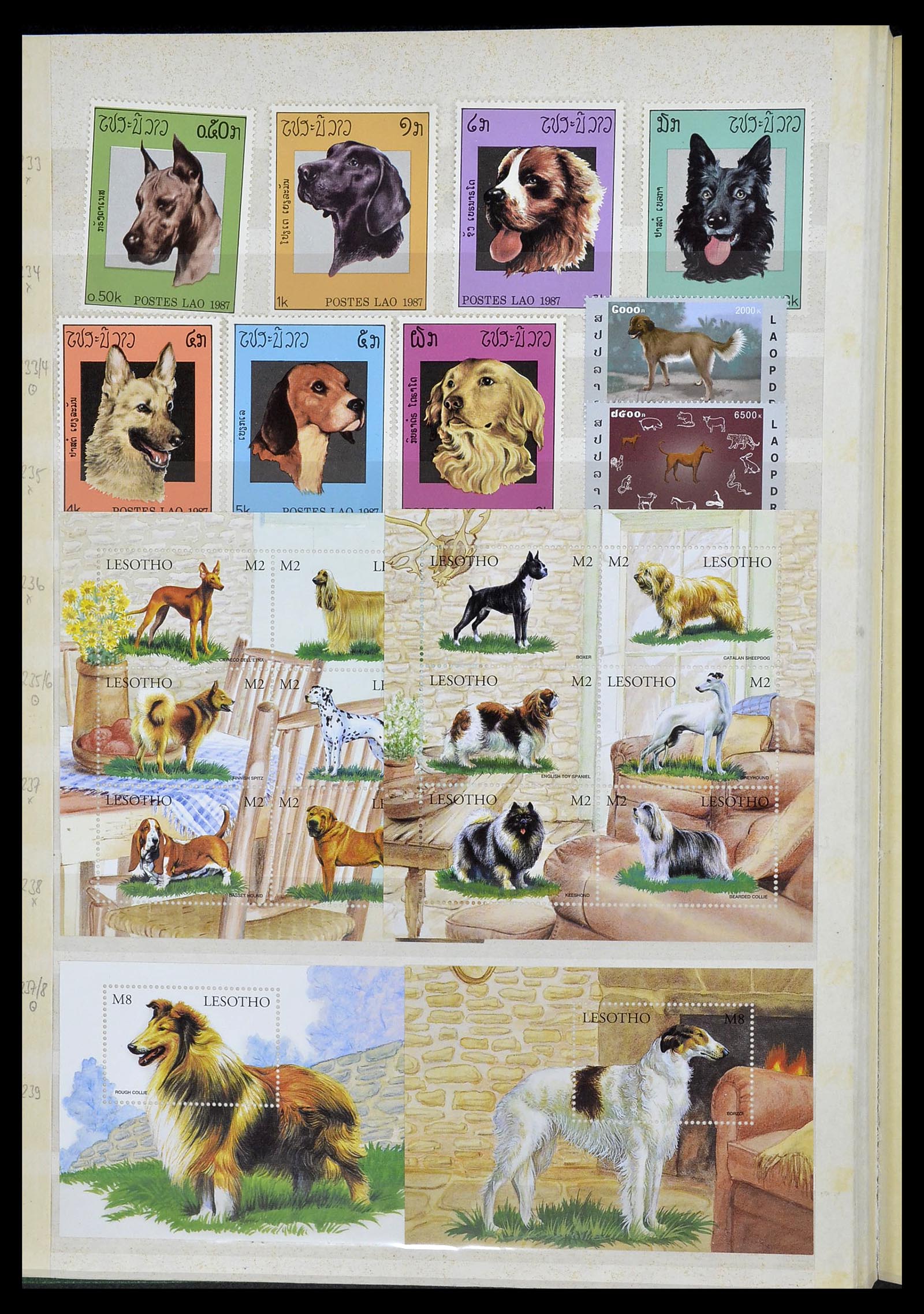 34410 022 - Postzegelverzameling 34410 Motief Honden 1965-2011.