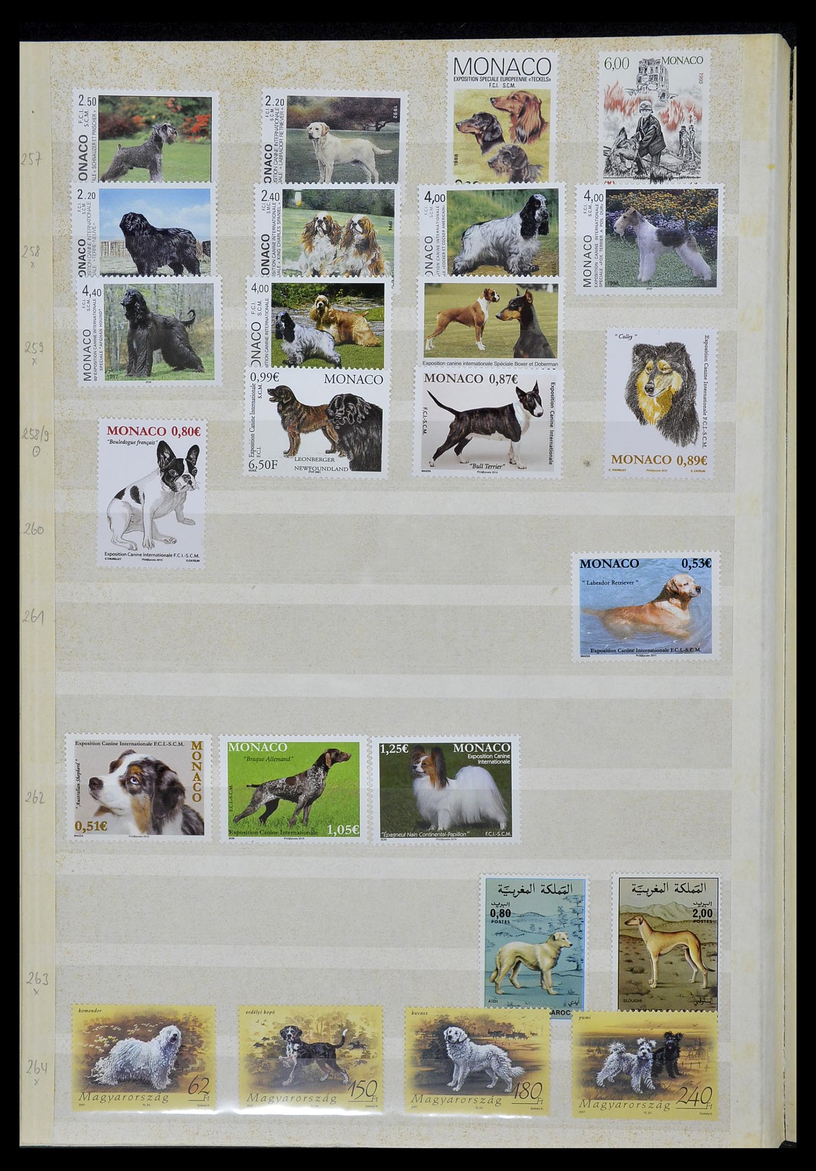 34410 026 - Postzegelverzameling 34410 Motief Honden 1965-2011.