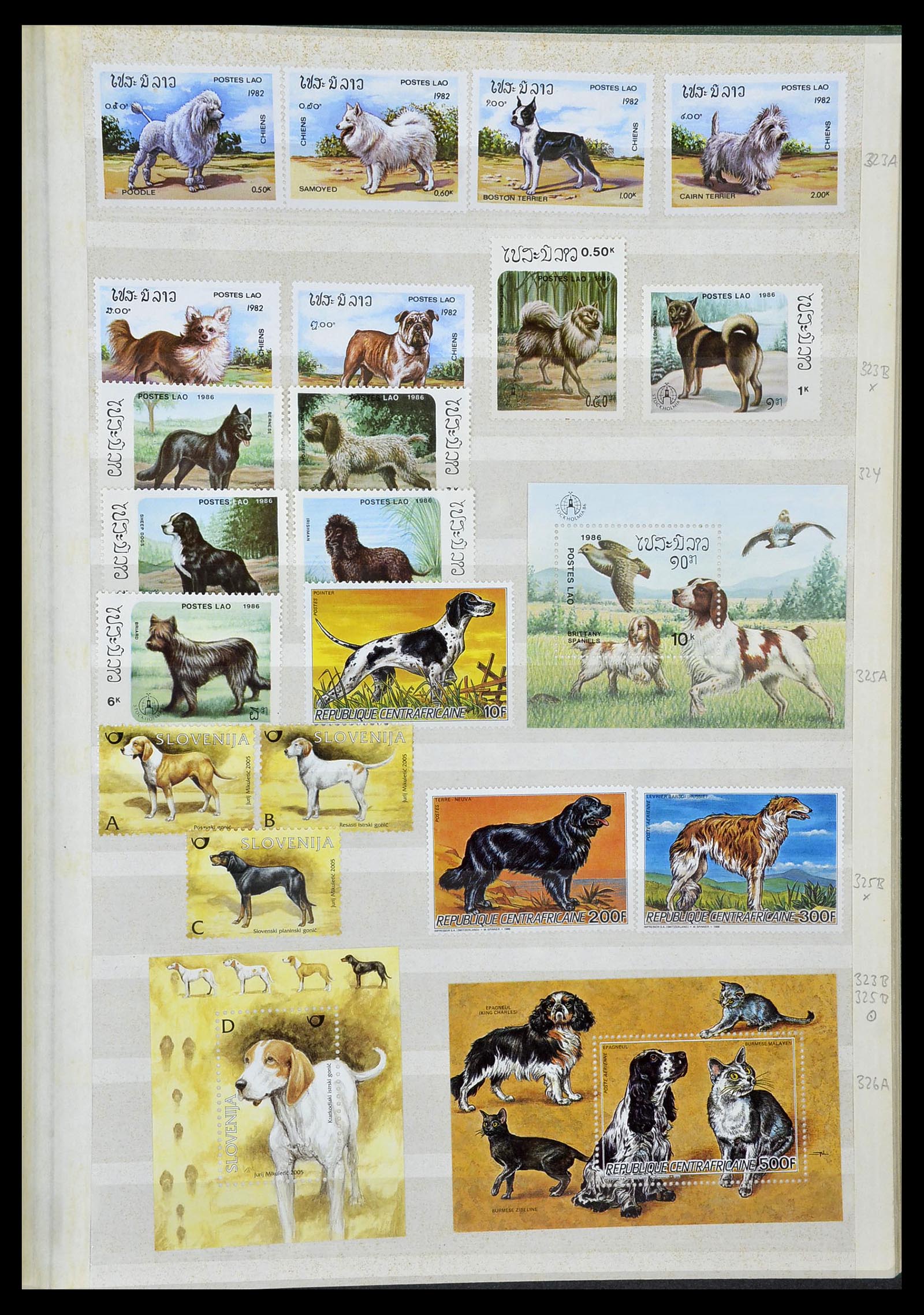 34410 037 - Postzegelverzameling 34410 Motief Honden 1965-2011.