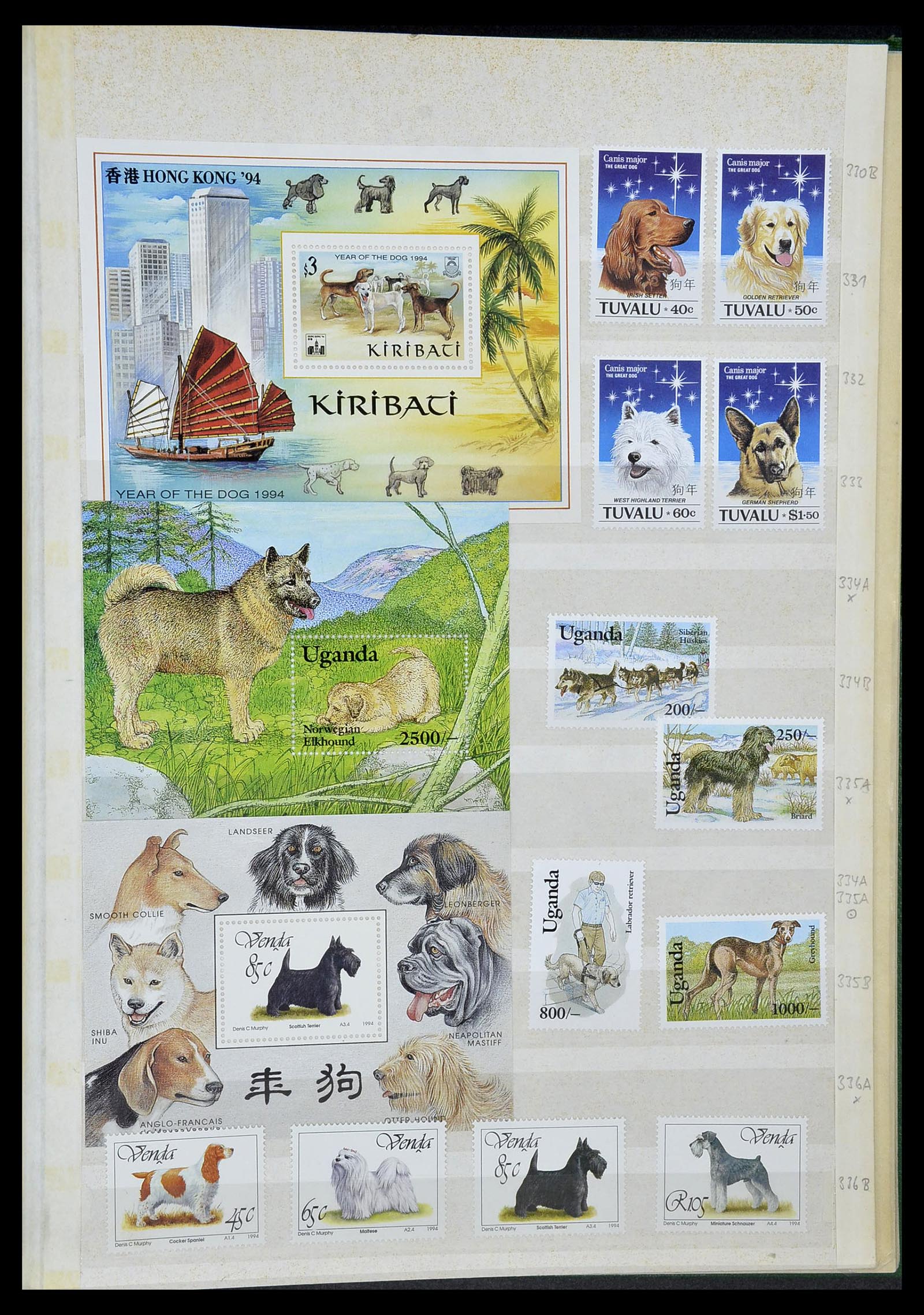 34410 039 - Postzegelverzameling 34410 Motief Honden 1965-2011.