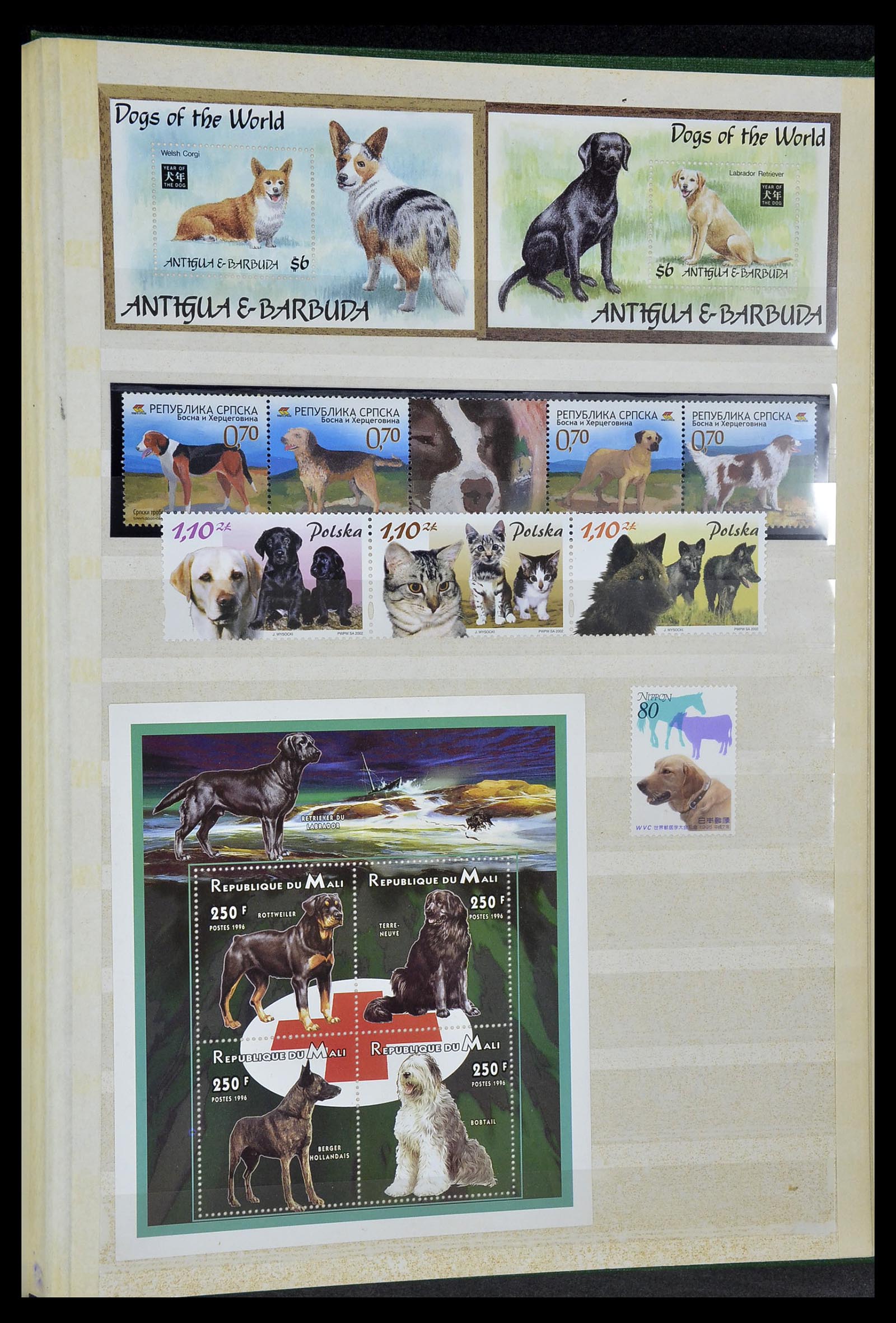 34410 045 - Postzegelverzameling 34410 Motief Honden 1965-2011.