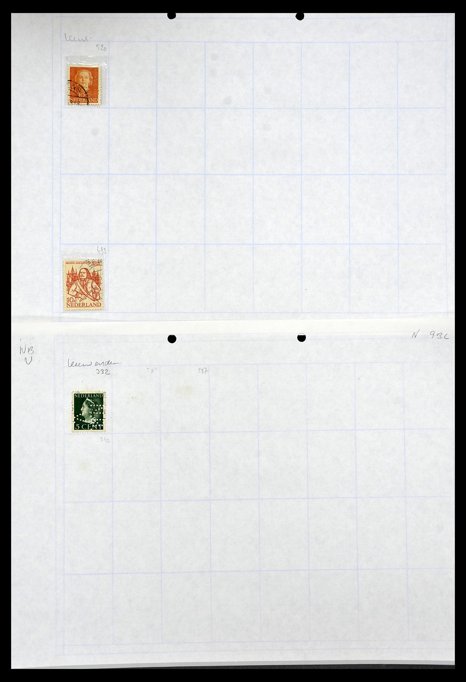 34414 015 - Postzegelverzameling 34414 Nederland firmaperforaties 1872-1990.