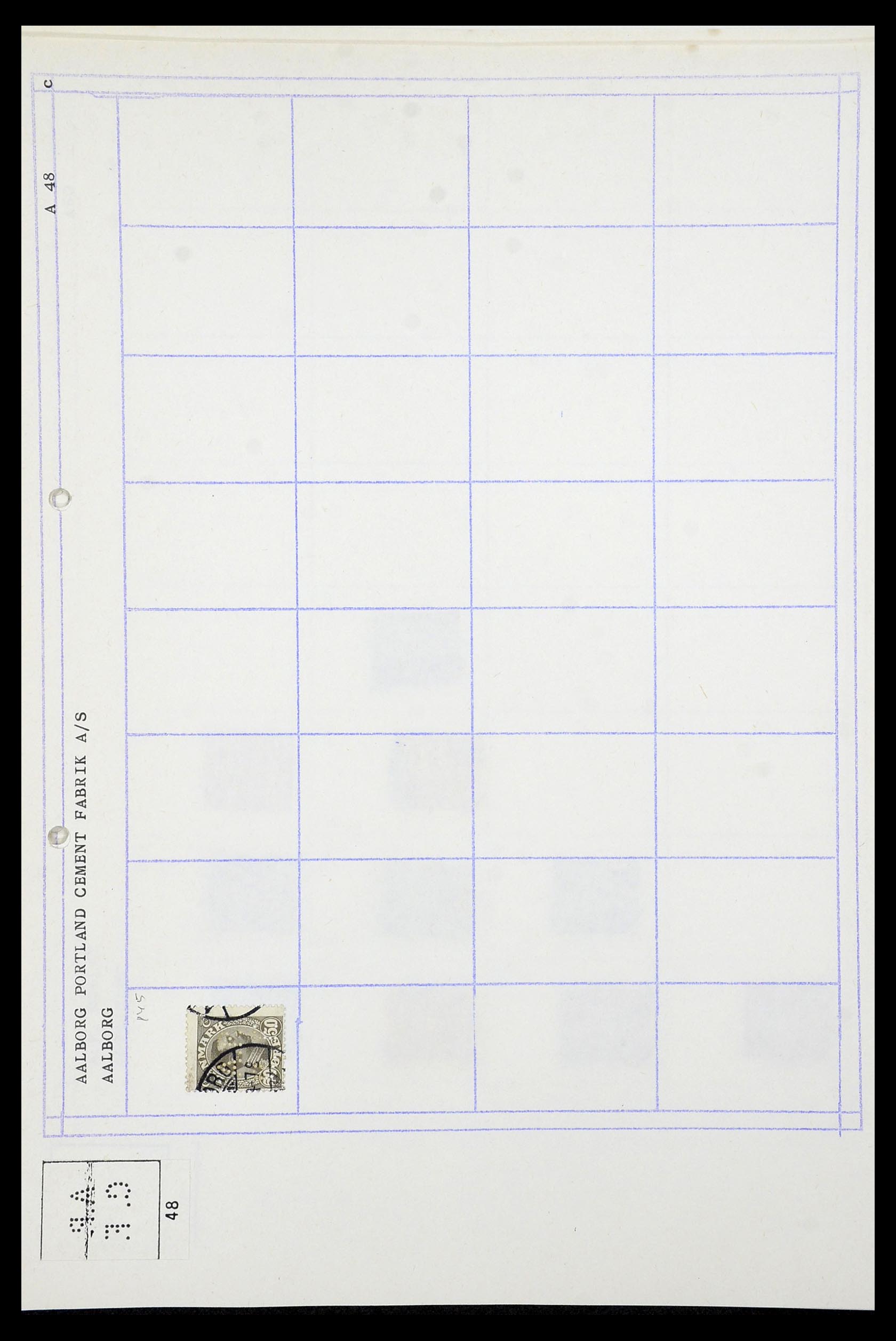 34415 013 - Stamp Collection 34415 Denmark perfins 1875-1980.