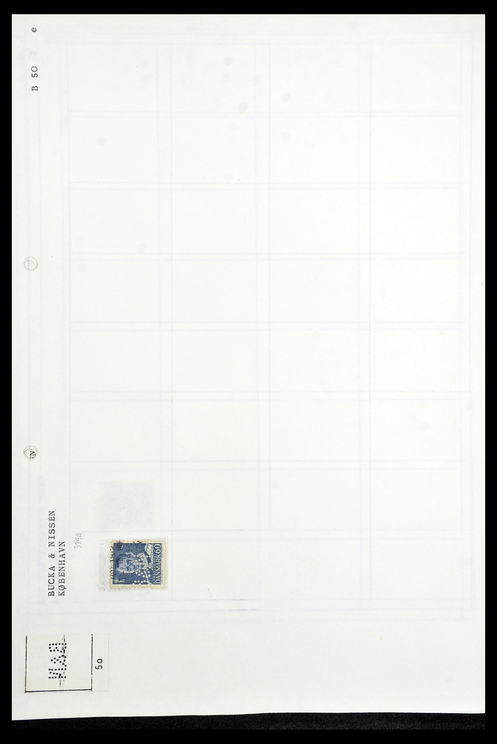 34415 034 - Postzegelverzameling 34415 Denemarken perfins 1875-1980.