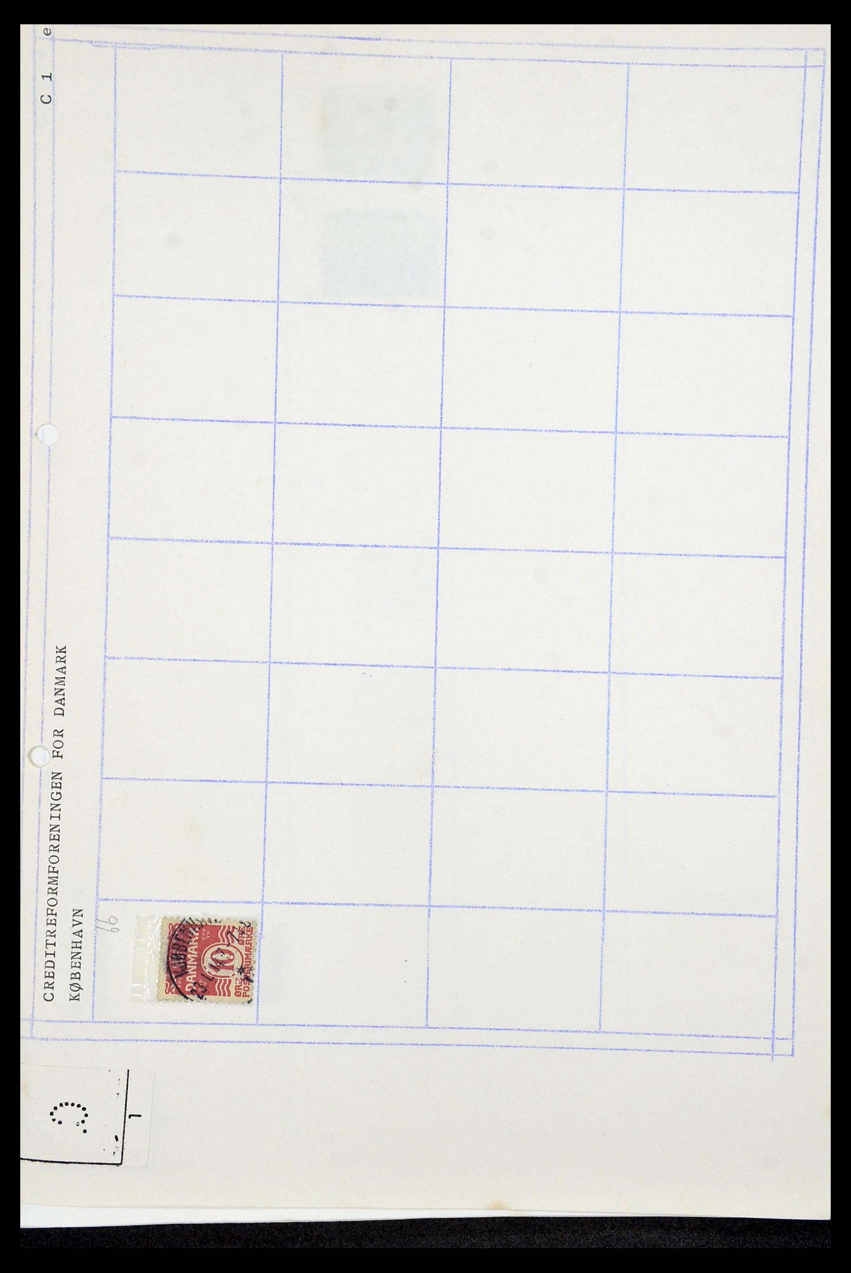 34415 036 - Postzegelverzameling 34415 Denemarken perfins 1875-1980.