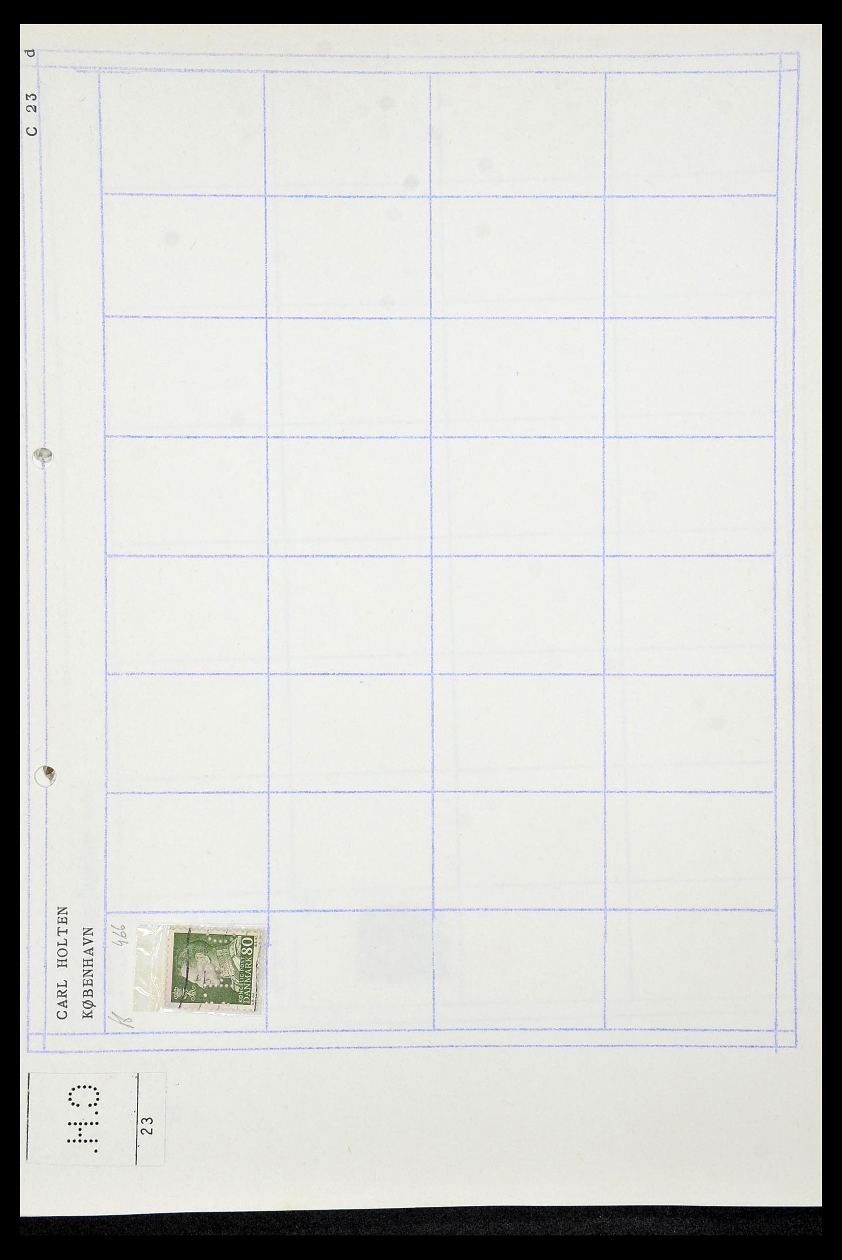 34415 042 - Postzegelverzameling 34415 Denemarken perfins 1875-1980.
