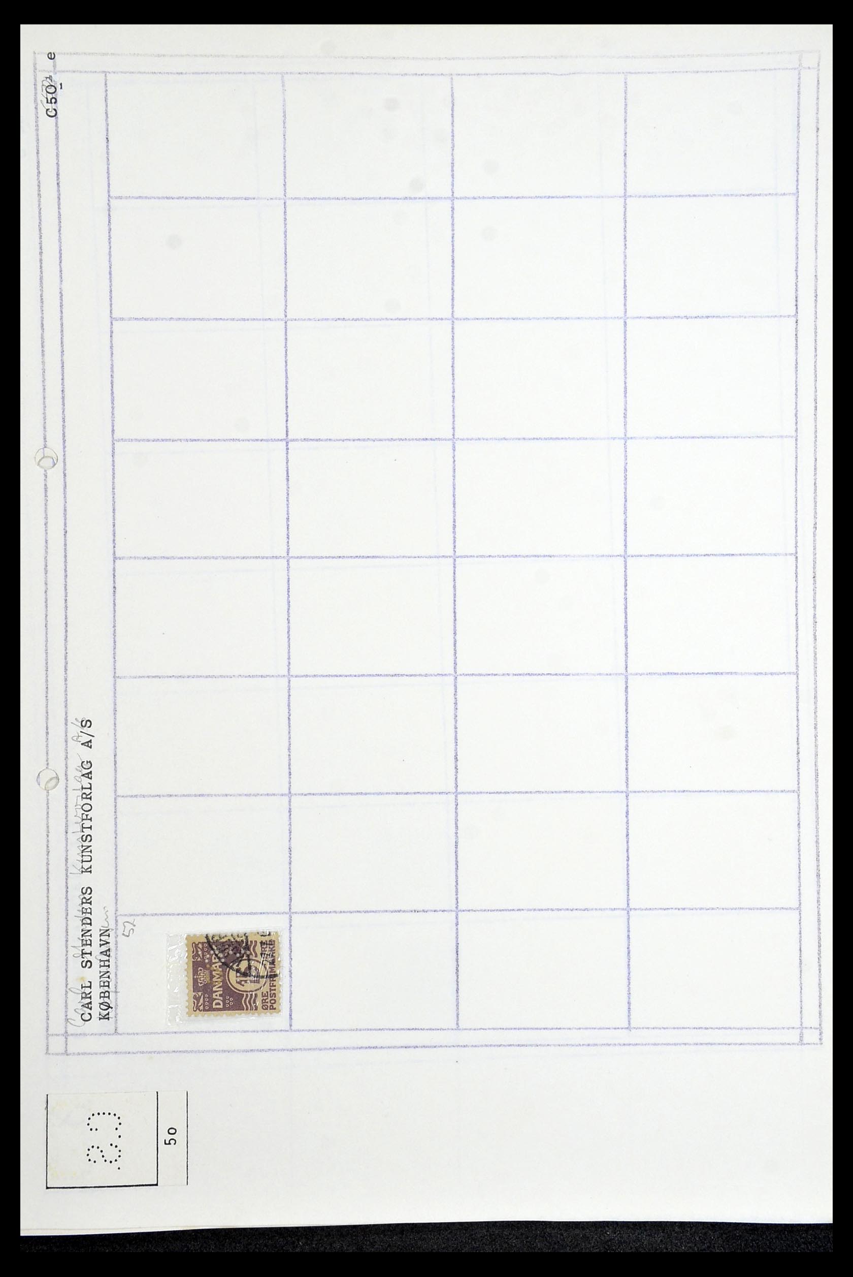 34415 049 - Stamp Collection 34415 Denmark perfins 1875-1980.