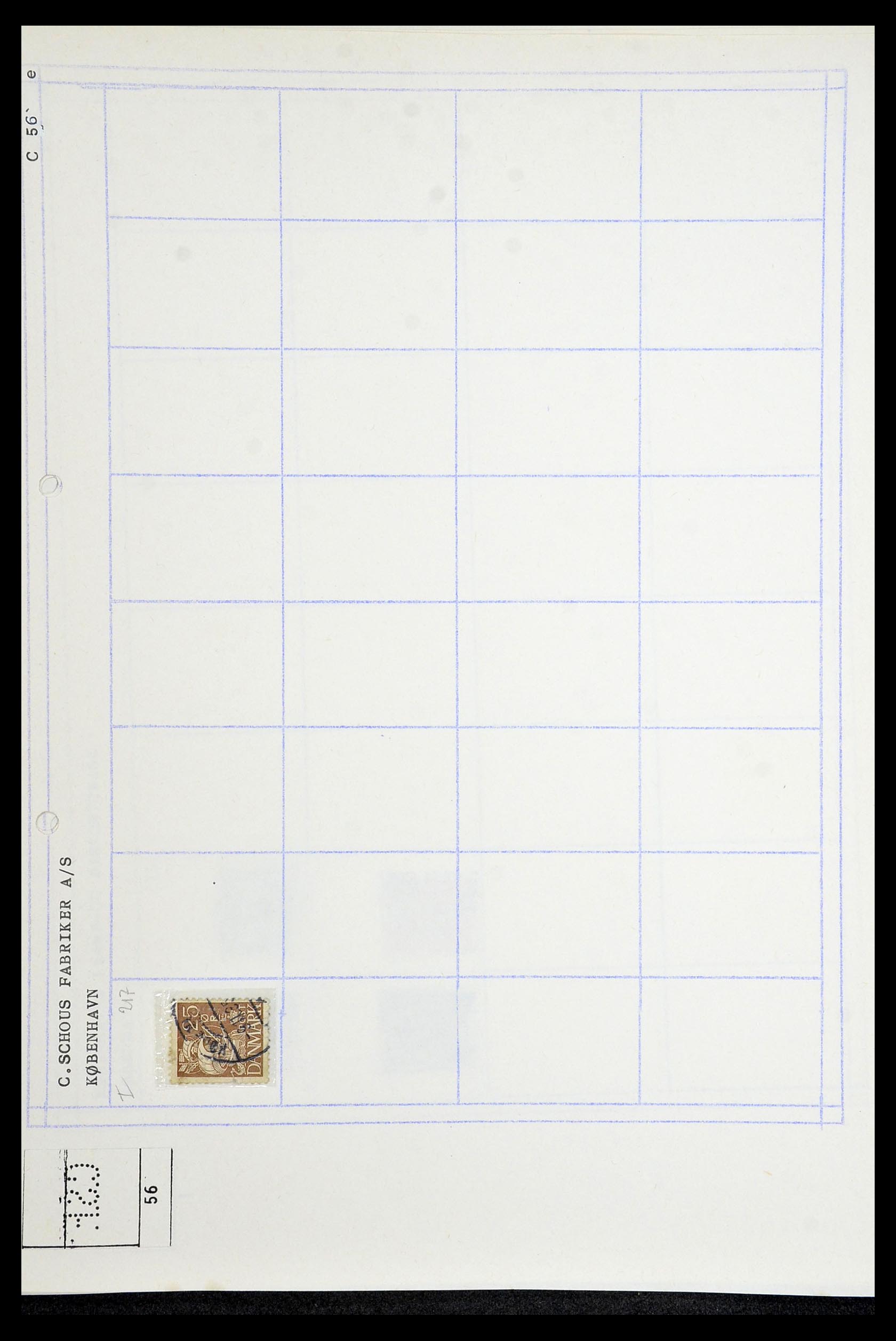 34415 050 - Postzegelverzameling 34415 Denemarken perfins 1875-1980.