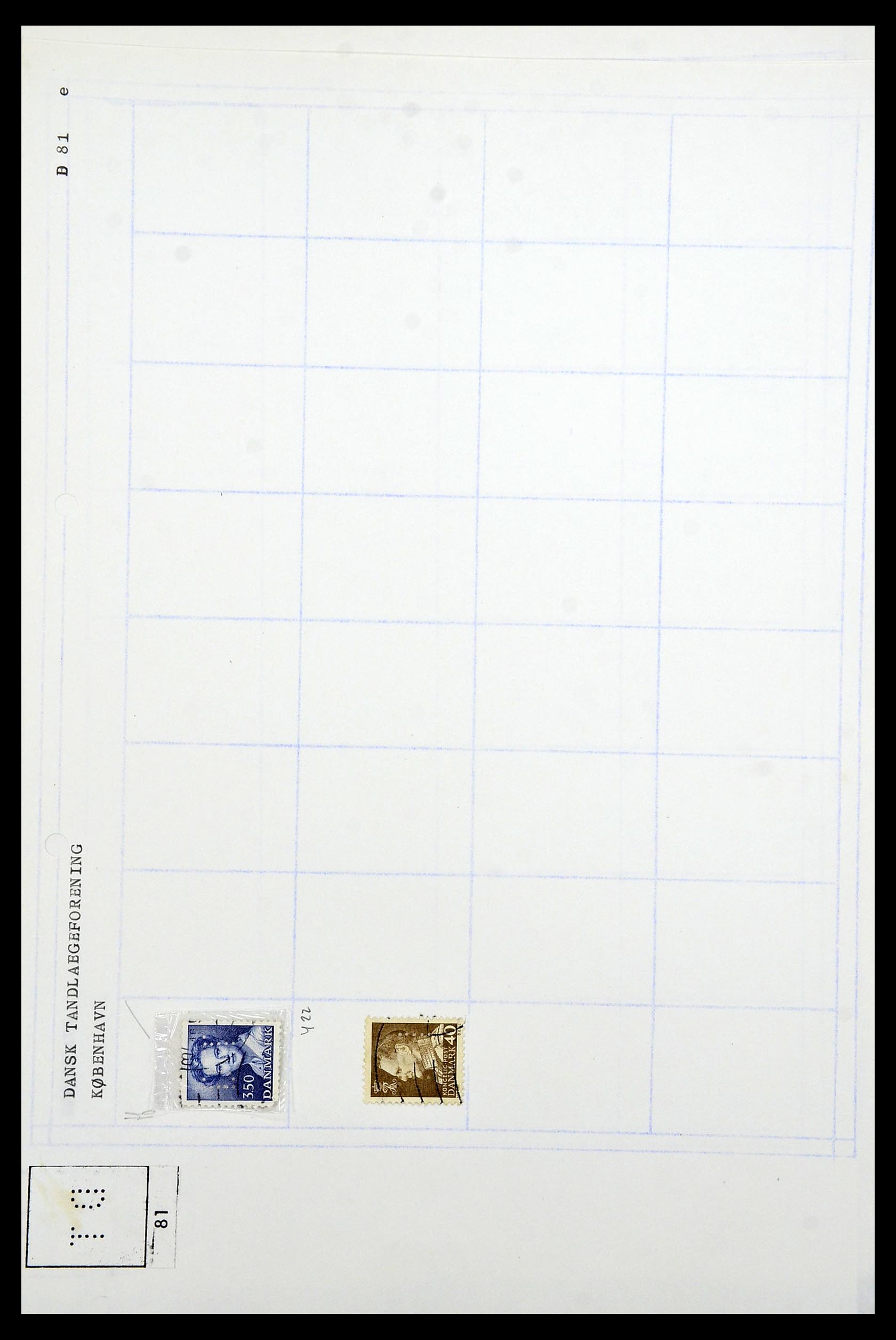 34415 075 - Stamp Collection 34415 Denmark perfins 1875-1980.