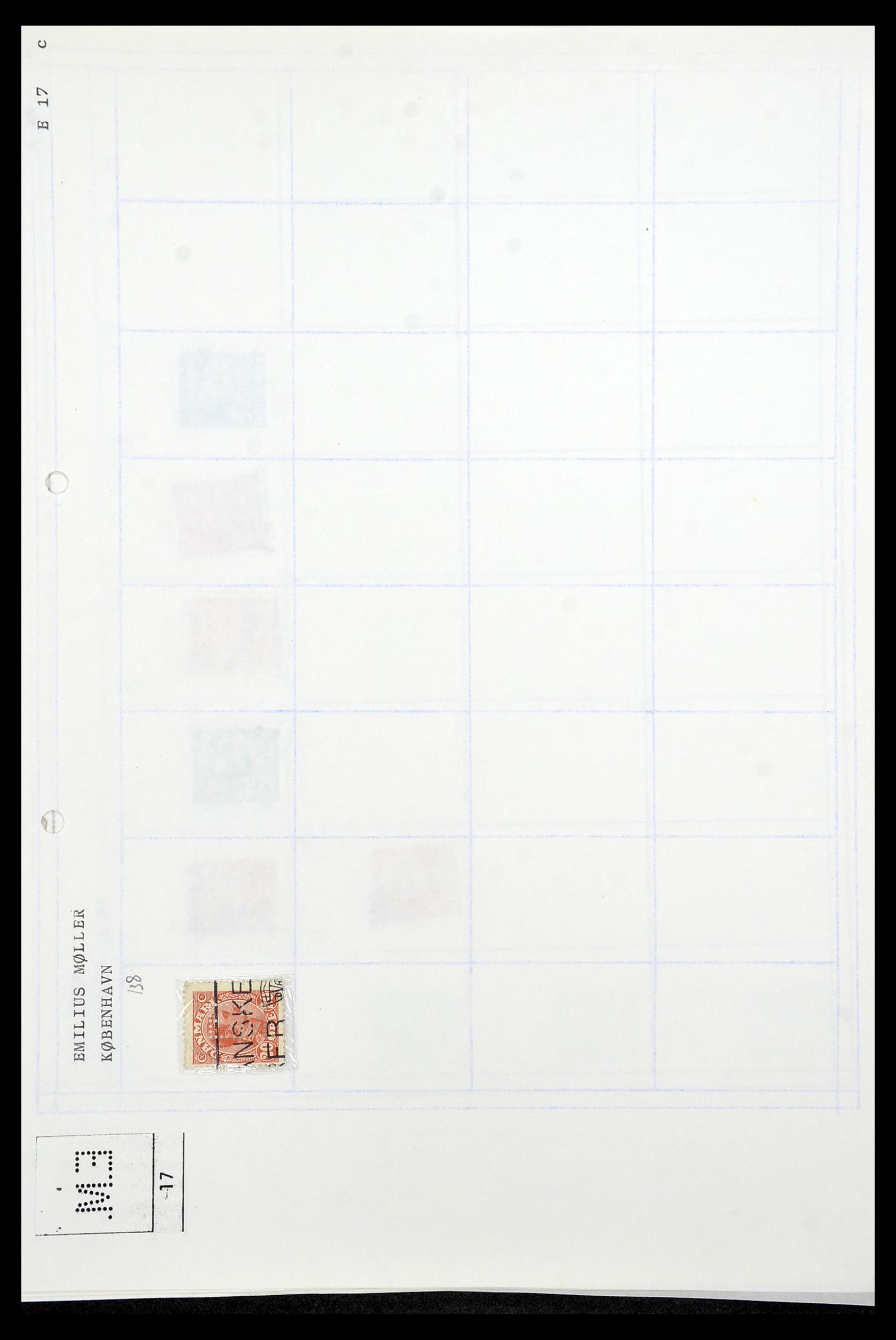 34415 083 - Stamp Collection 34415 Denmark perfins 1875-1980.