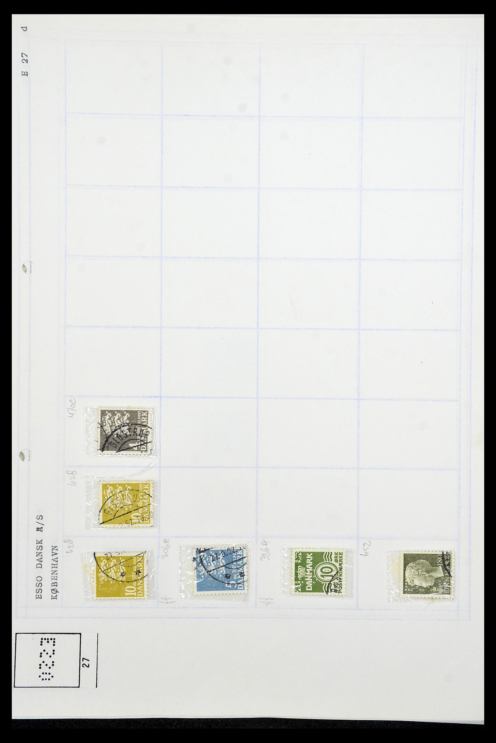 34415 085 - Stamp Collection 34415 Denmark perfins 1875-1980.