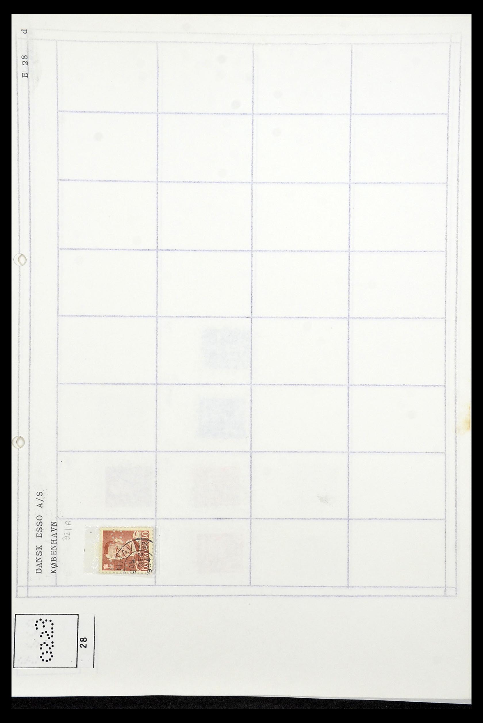34415 086 - Stamp Collection 34415 Denmark perfins 1875-1980.