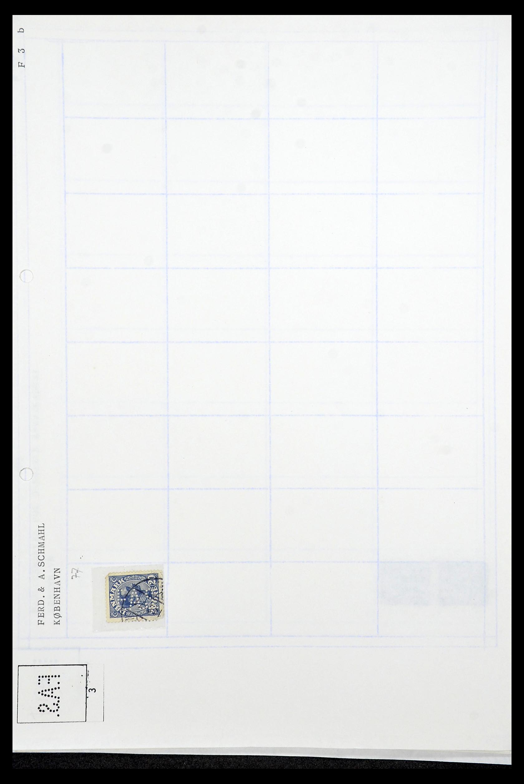 34415 091 - Stamp Collection 34415 Denmark perfins 1875-1980.