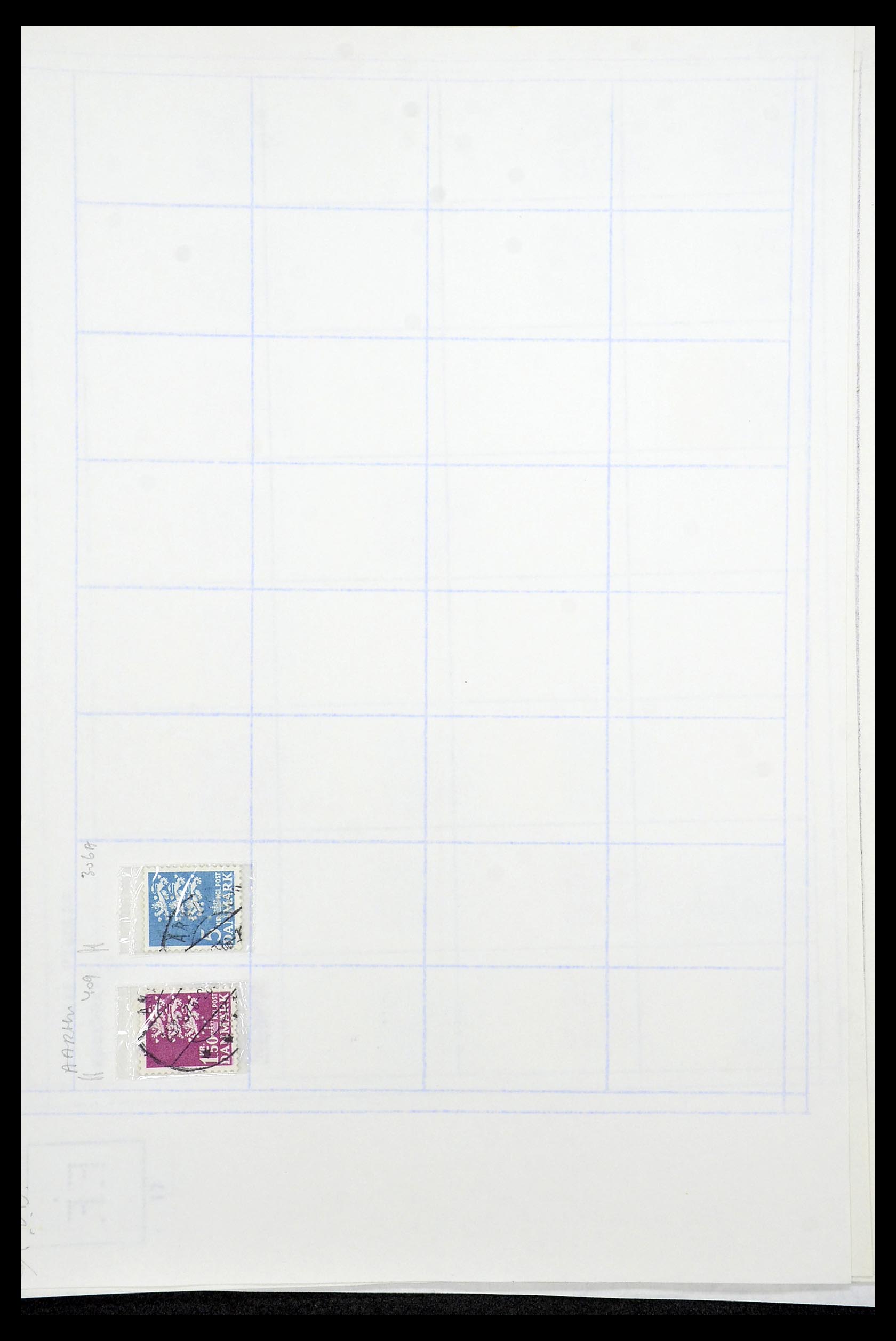 34415 096 - Stamp Collection 34415 Denmark perfins 1875-1980.