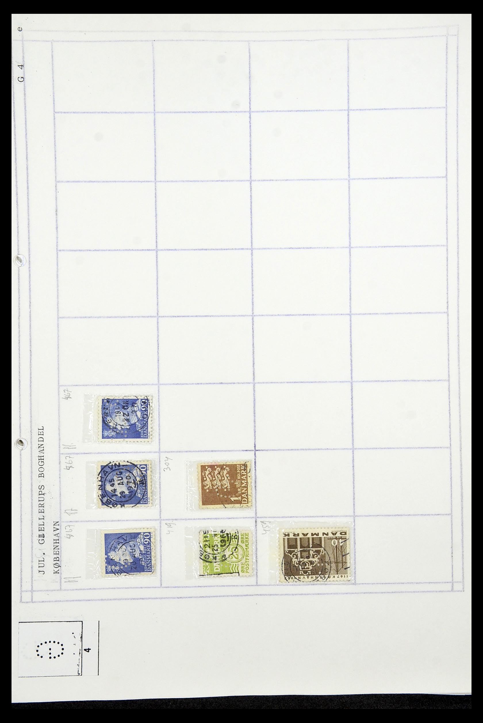 34415 108 - Stamp Collection 34415 Denmark perfins 1875-1980.