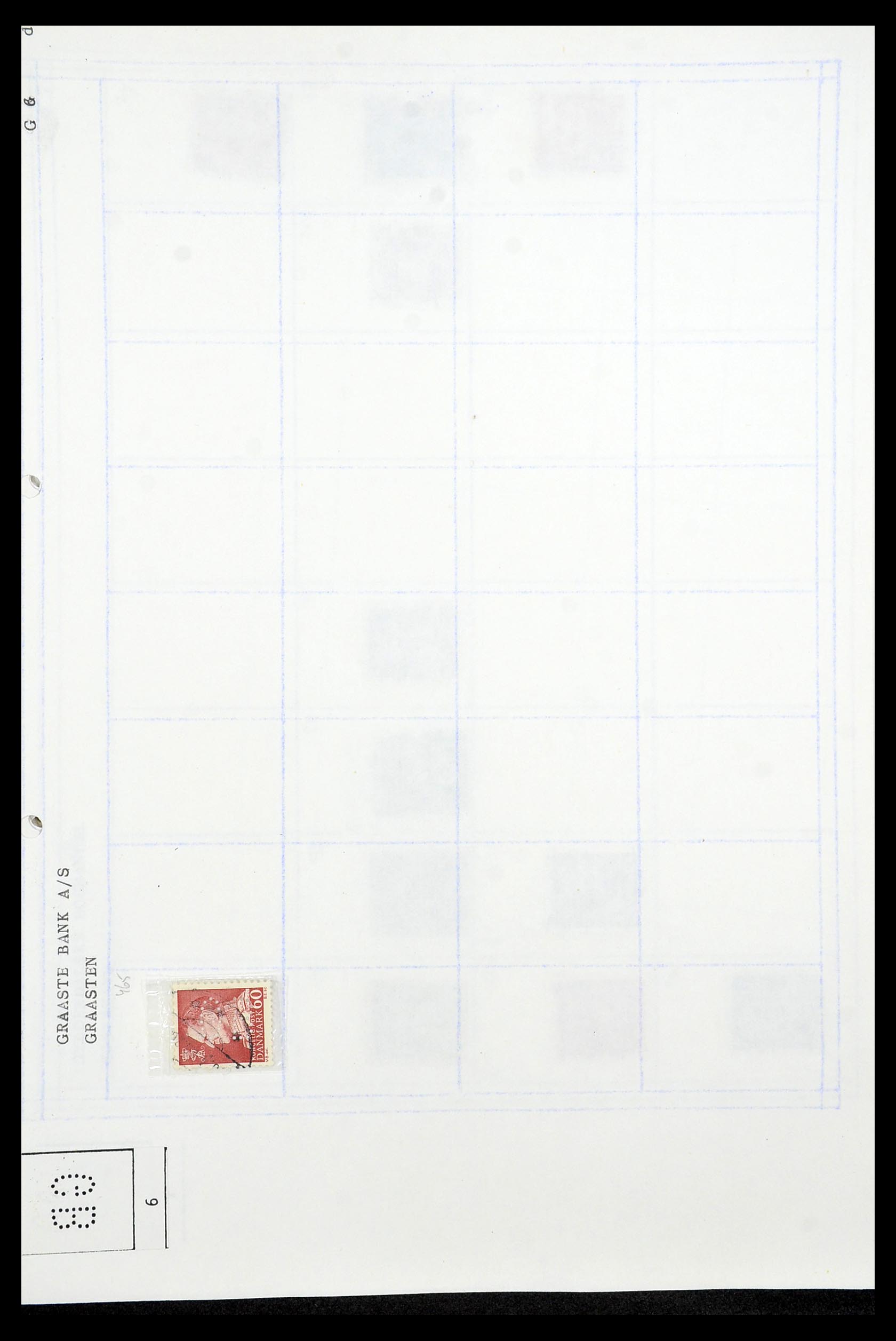 34415 110 - Stamp Collection 34415 Denmark perfins 1875-1980.