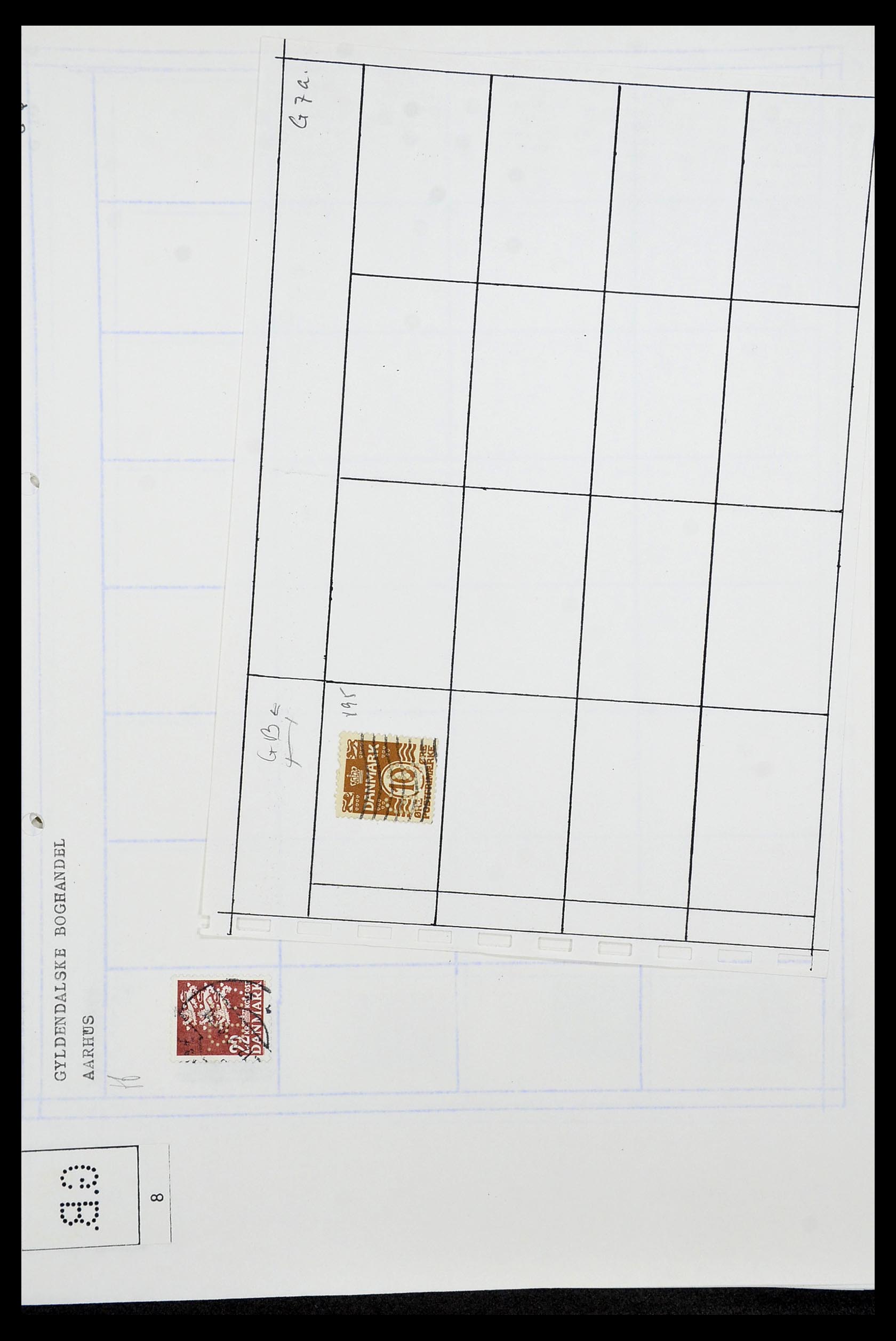 34415 112 - Stamp Collection 34415 Denmark perfins 1875-1980.