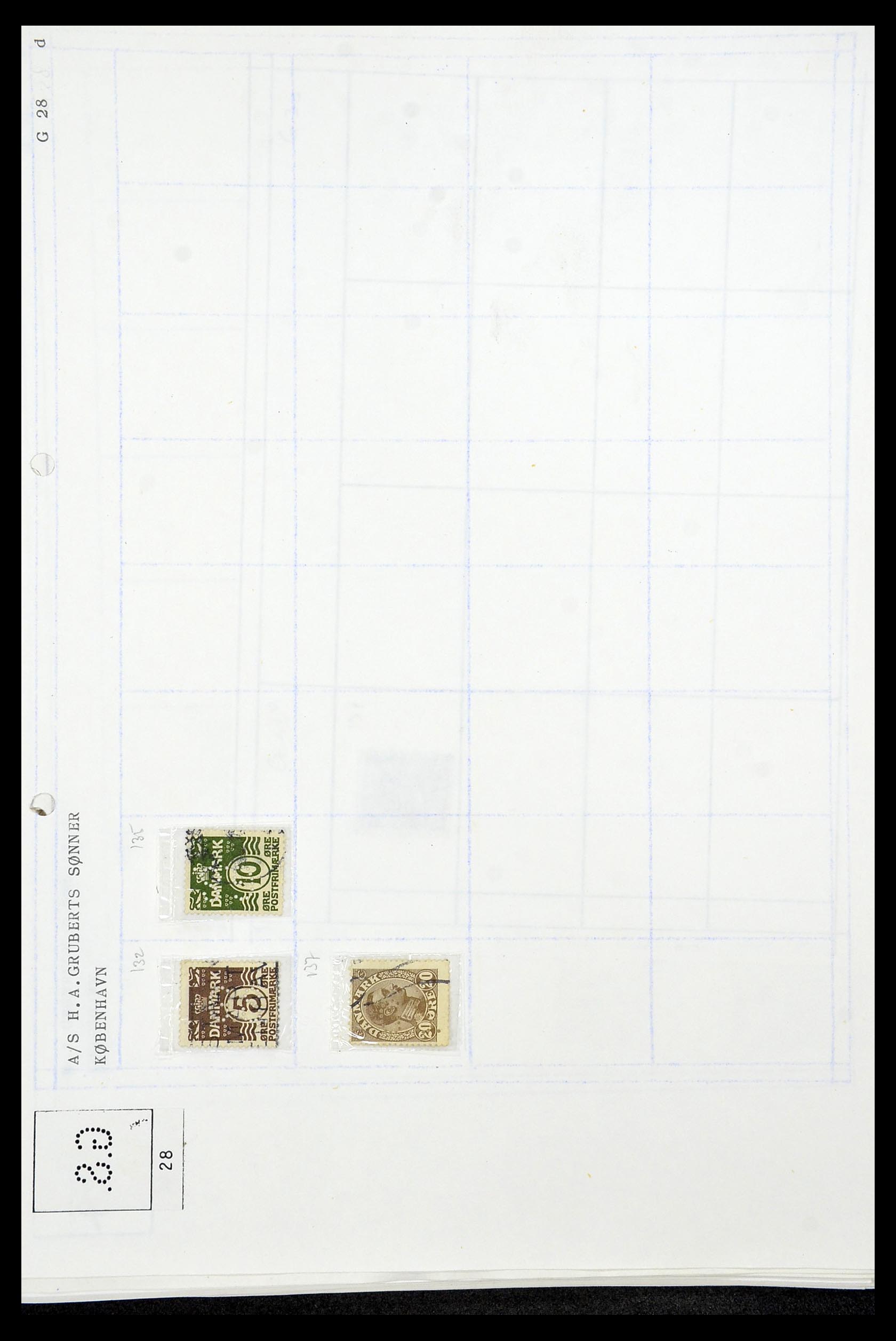 34415 116 - Stamp Collection 34415 Denmark perfins 1875-1980.