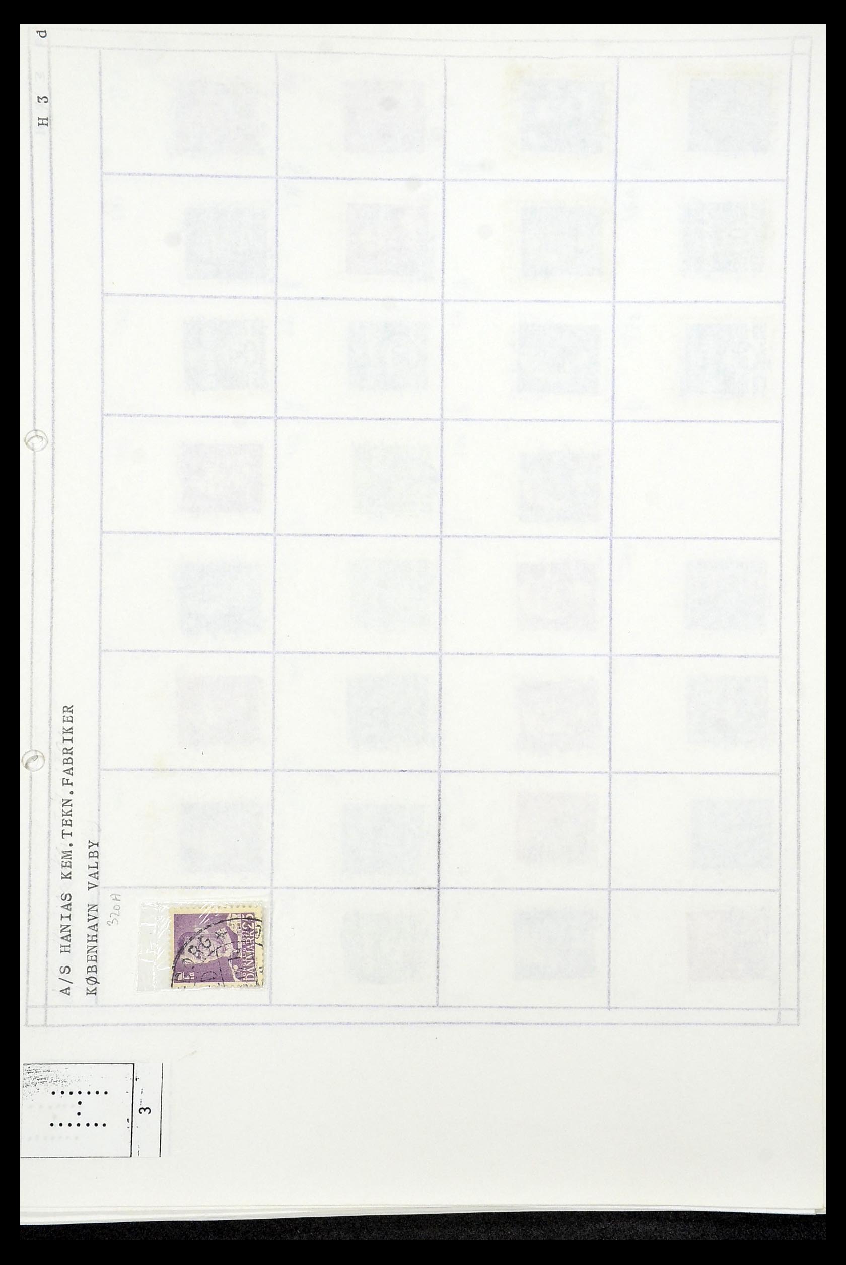 34415 120 - Stamp Collection 34415 Denmark perfins 1875-1980.