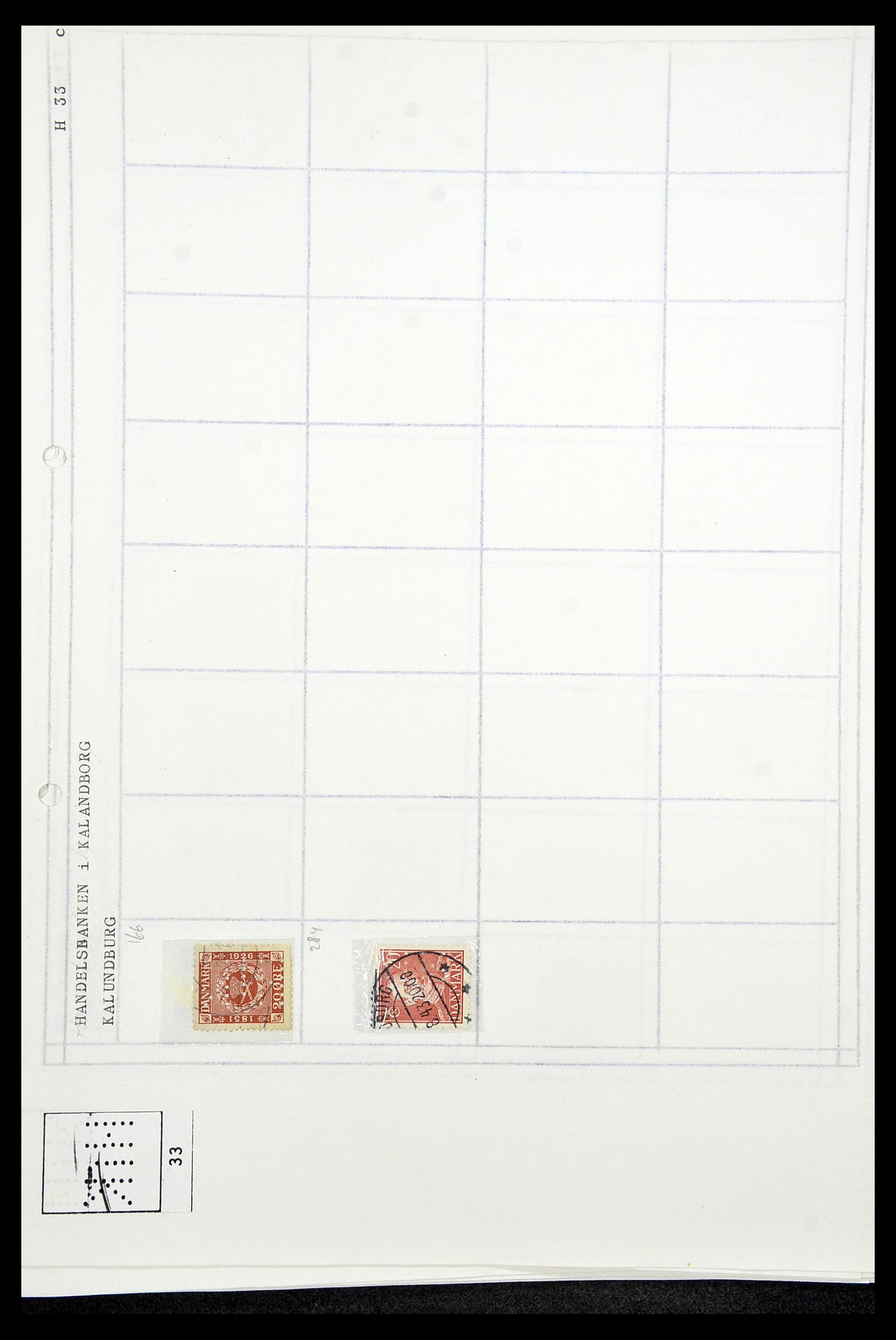 34415 126 - Stamp Collection 34415 Denmark perfins 1875-1980.