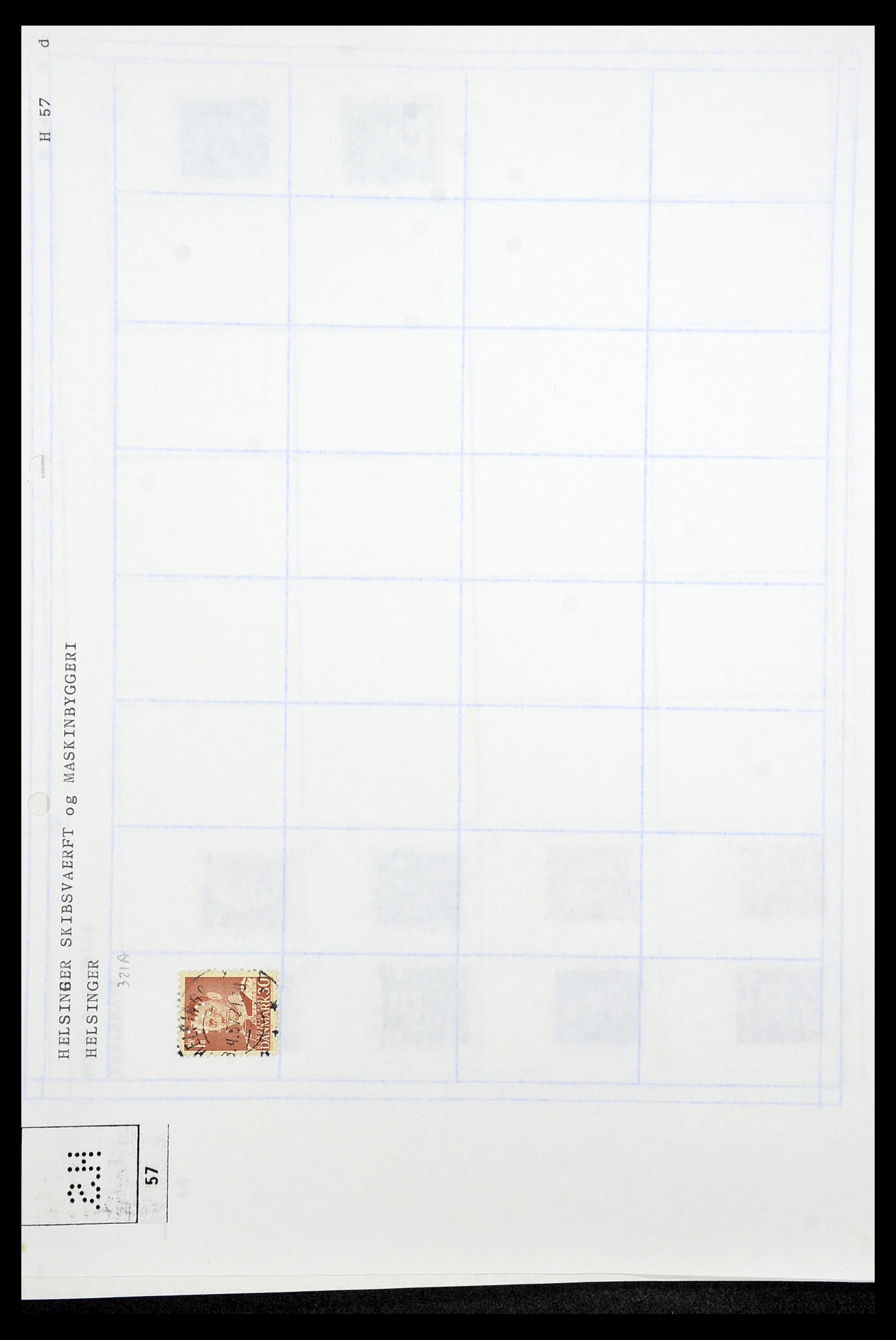 34415 130 - Stamp Collection 34415 Denmark perfins 1875-1980.