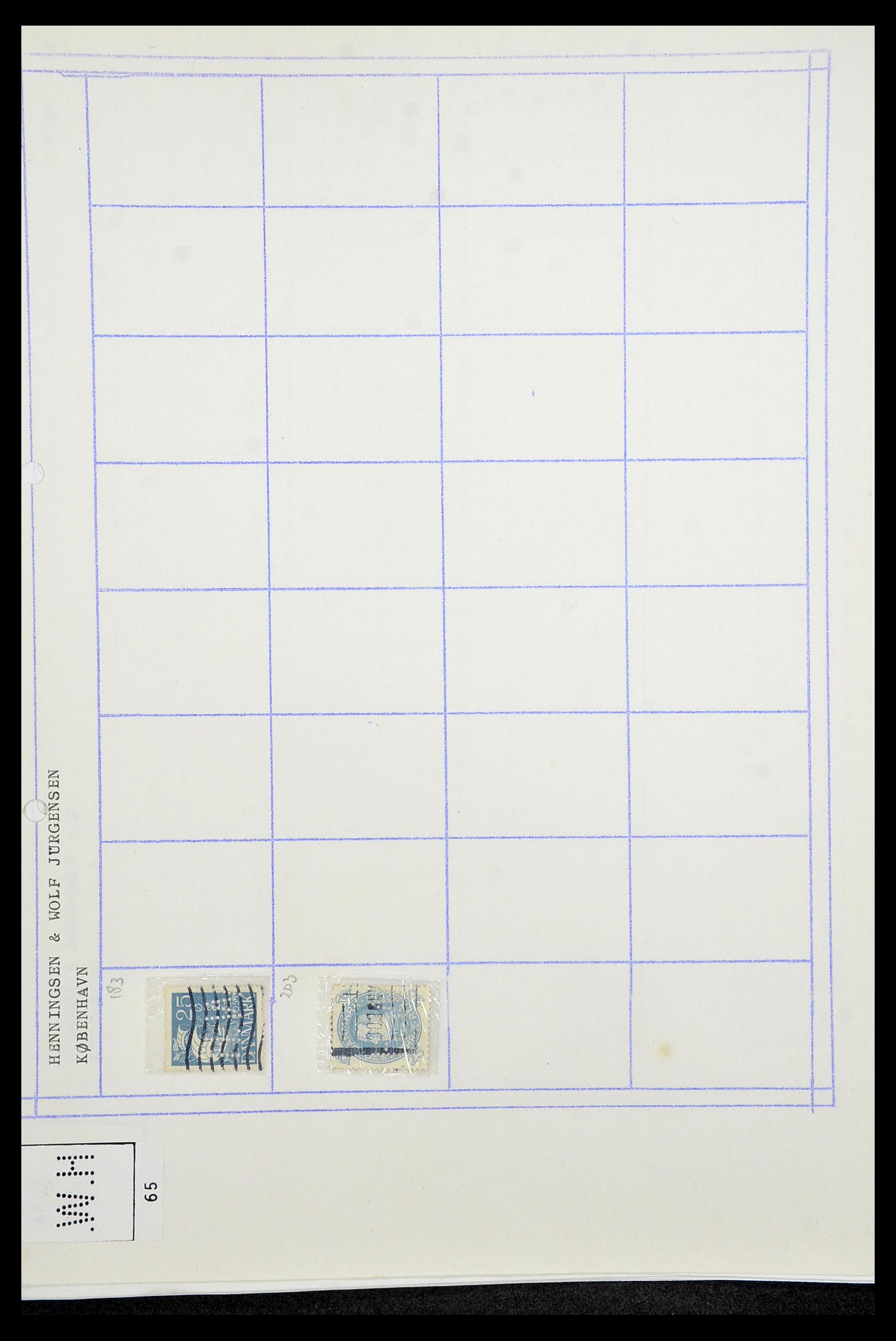 34415 132 - Stamp Collection 34415 Denmark perfins 1875-1980.