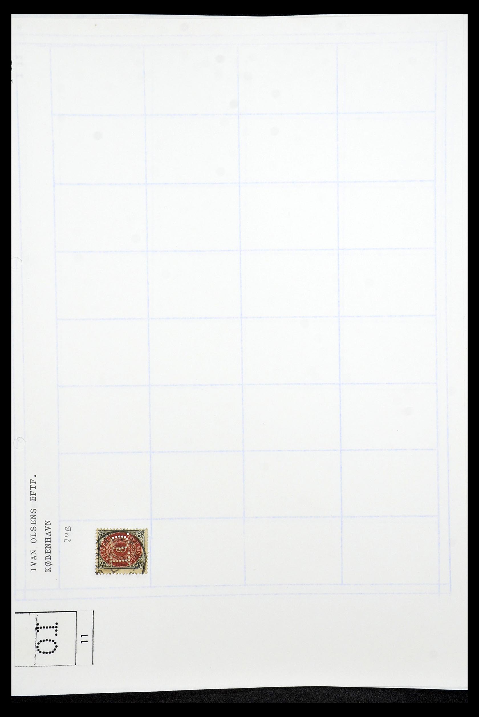 34415 137 - Stamp Collection 34415 Denmark perfins 1875-1980.