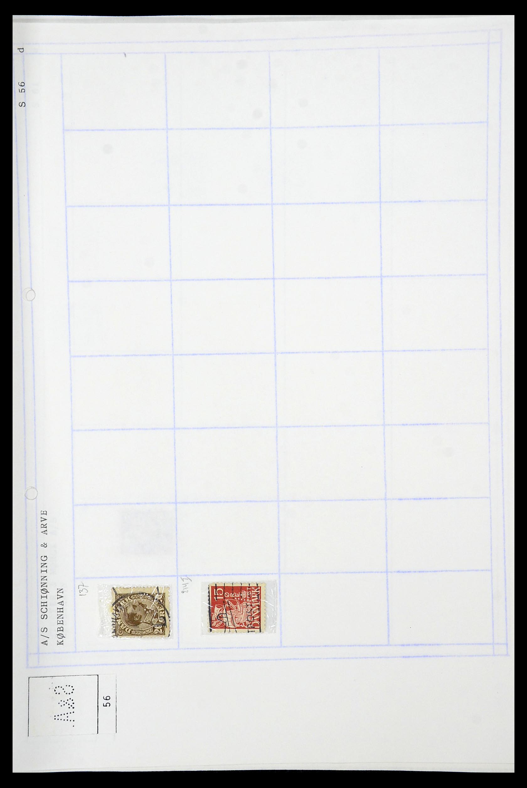 34415 245 - Stamp Collection 34415 Denmark perfins 1875-1980.
