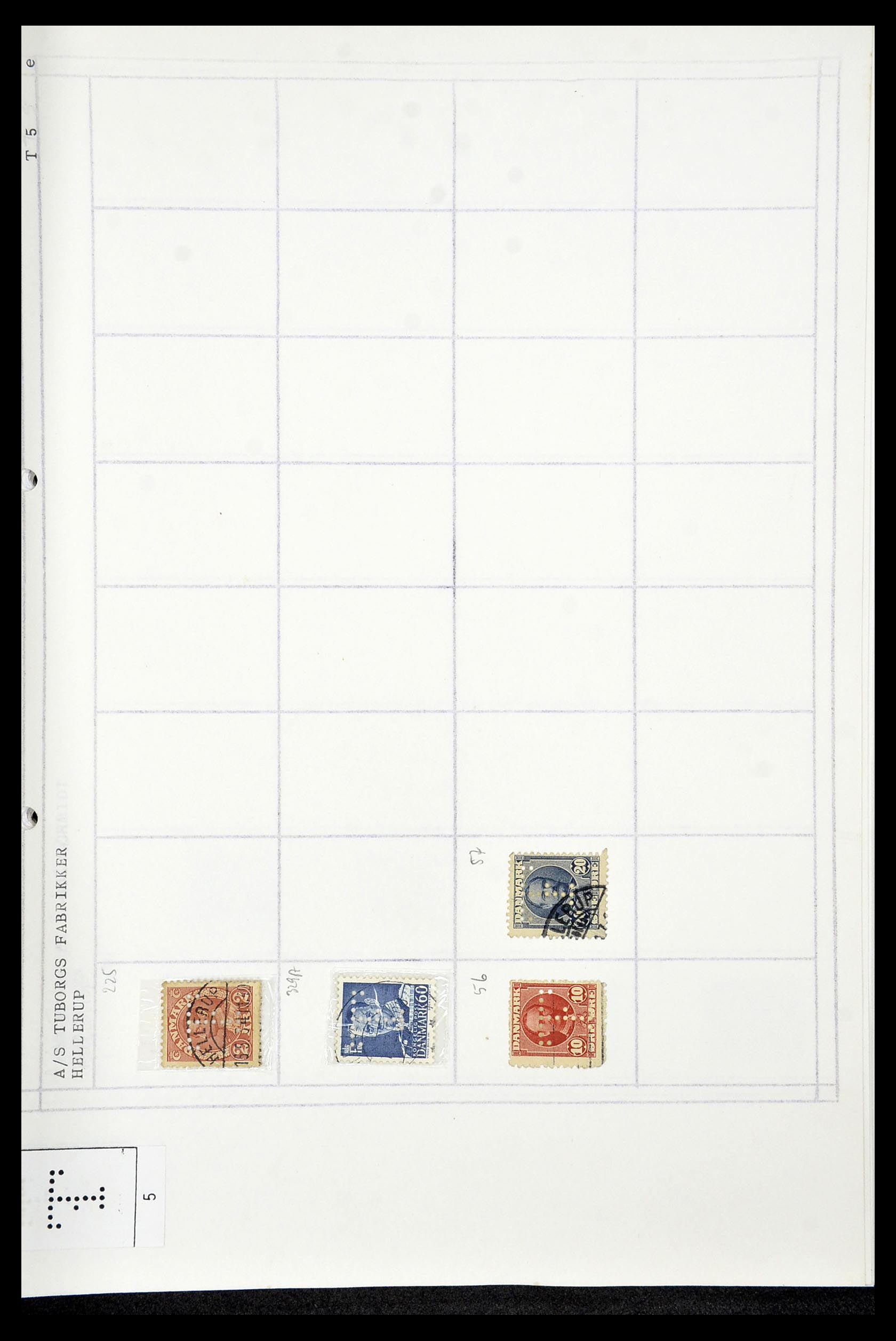 34415 248 - Stamp Collection 34415 Denmark perfins 1875-1980.