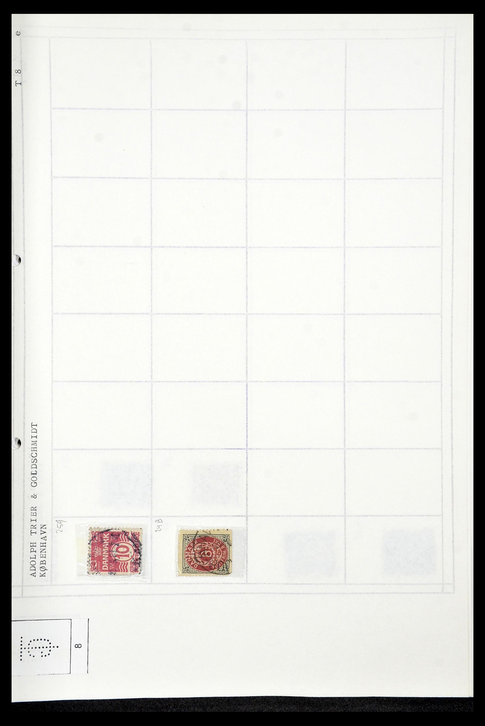 34415 249 - Stamp Collection 34415 Denmark perfins 1875-1980.