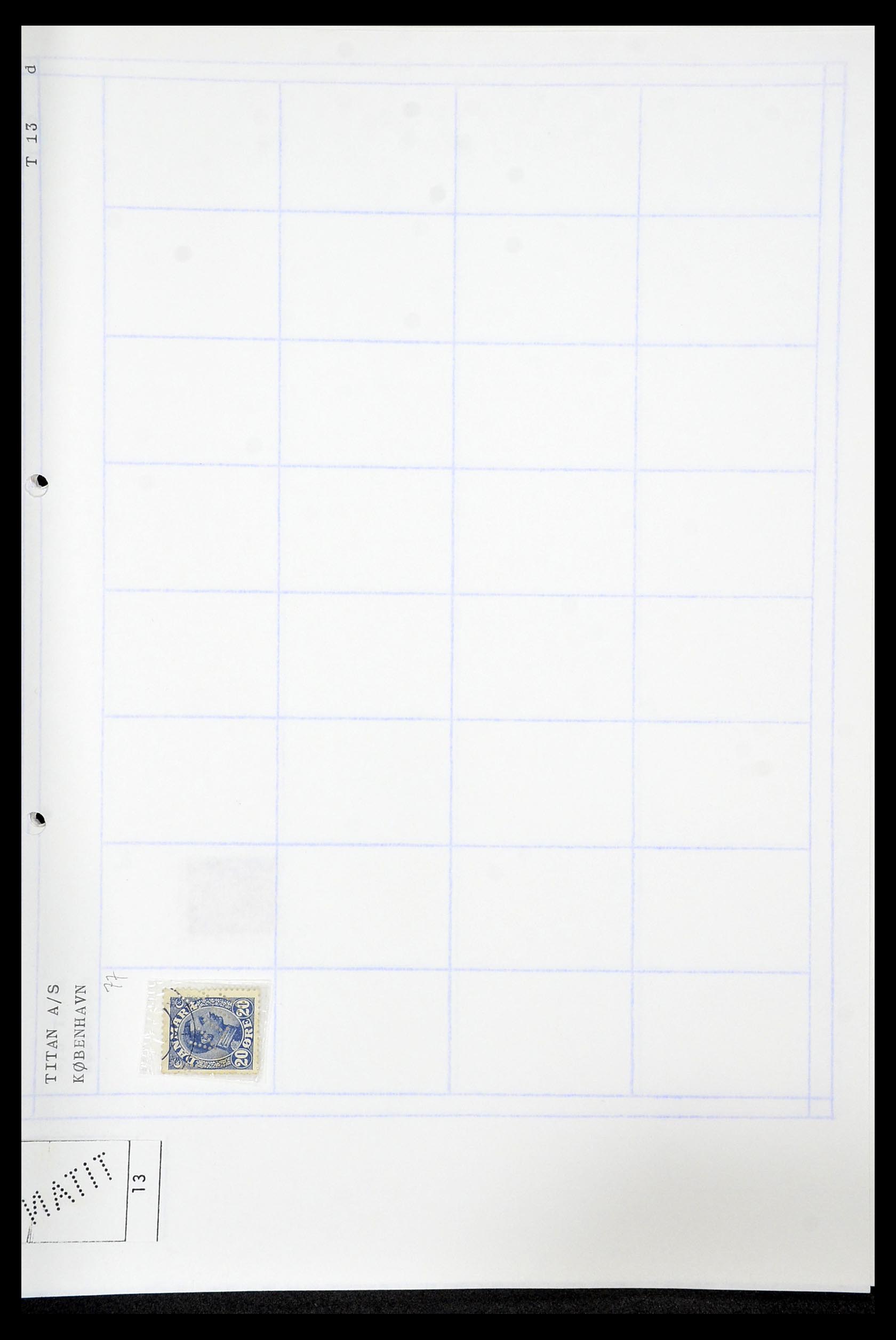34415 251 - Stamp Collection 34415 Denmark perfins 1875-1980.