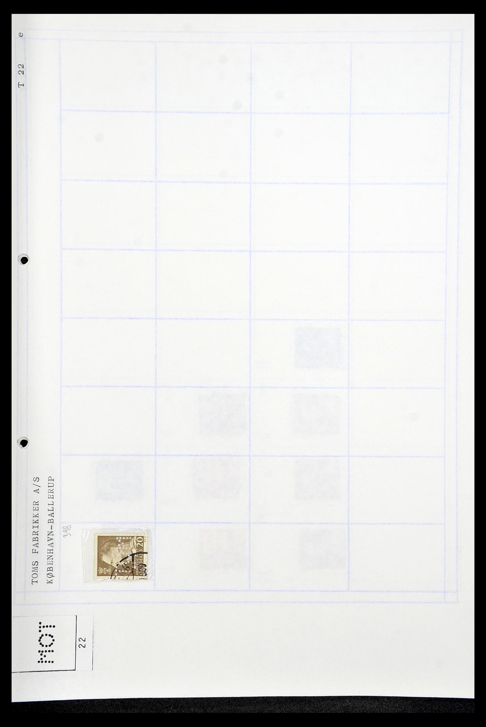 34415 253 - Stamp Collection 34415 Denmark perfins 1875-1980.