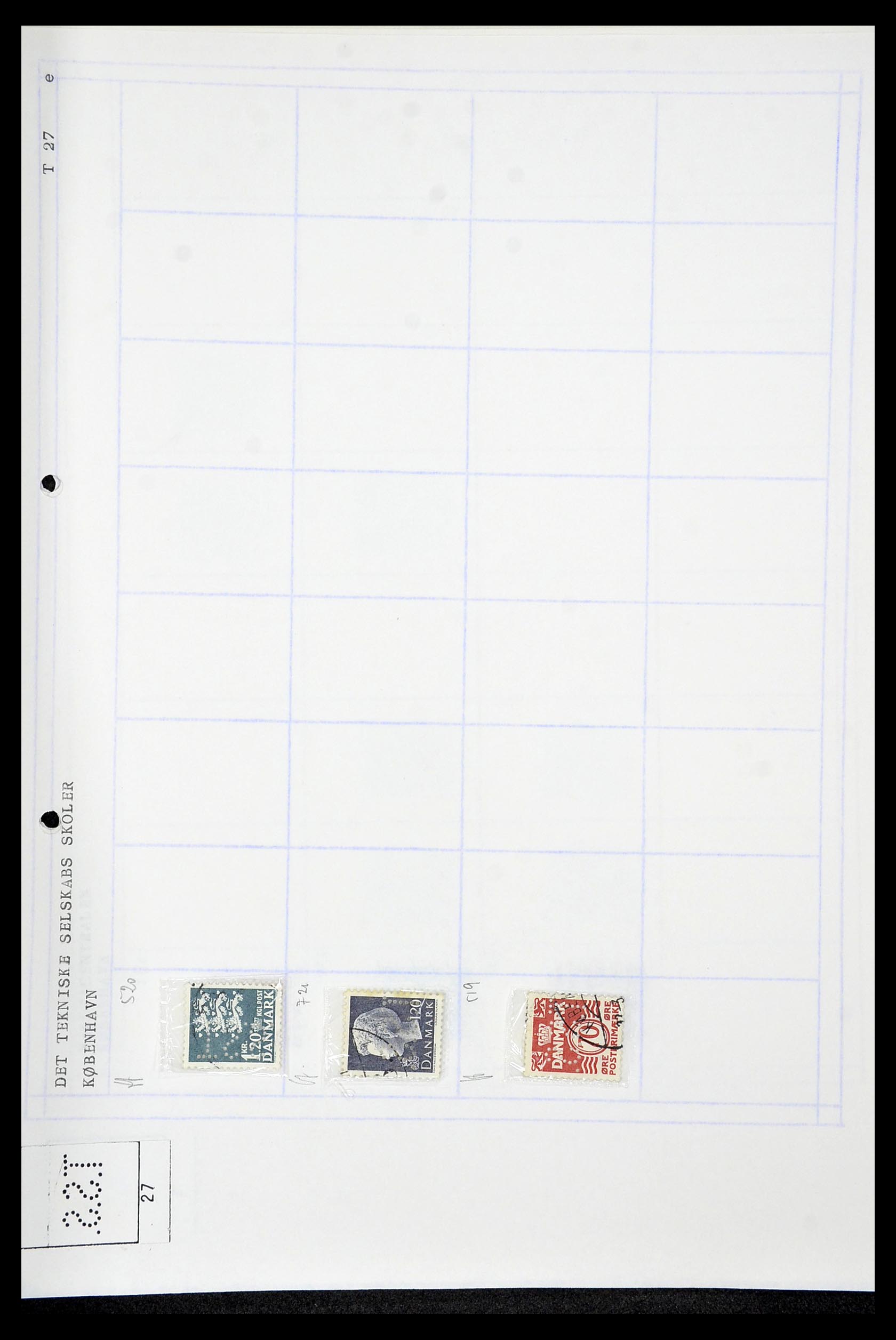 34415 257 - Stamp Collection 34415 Denmark perfins 1875-1980.