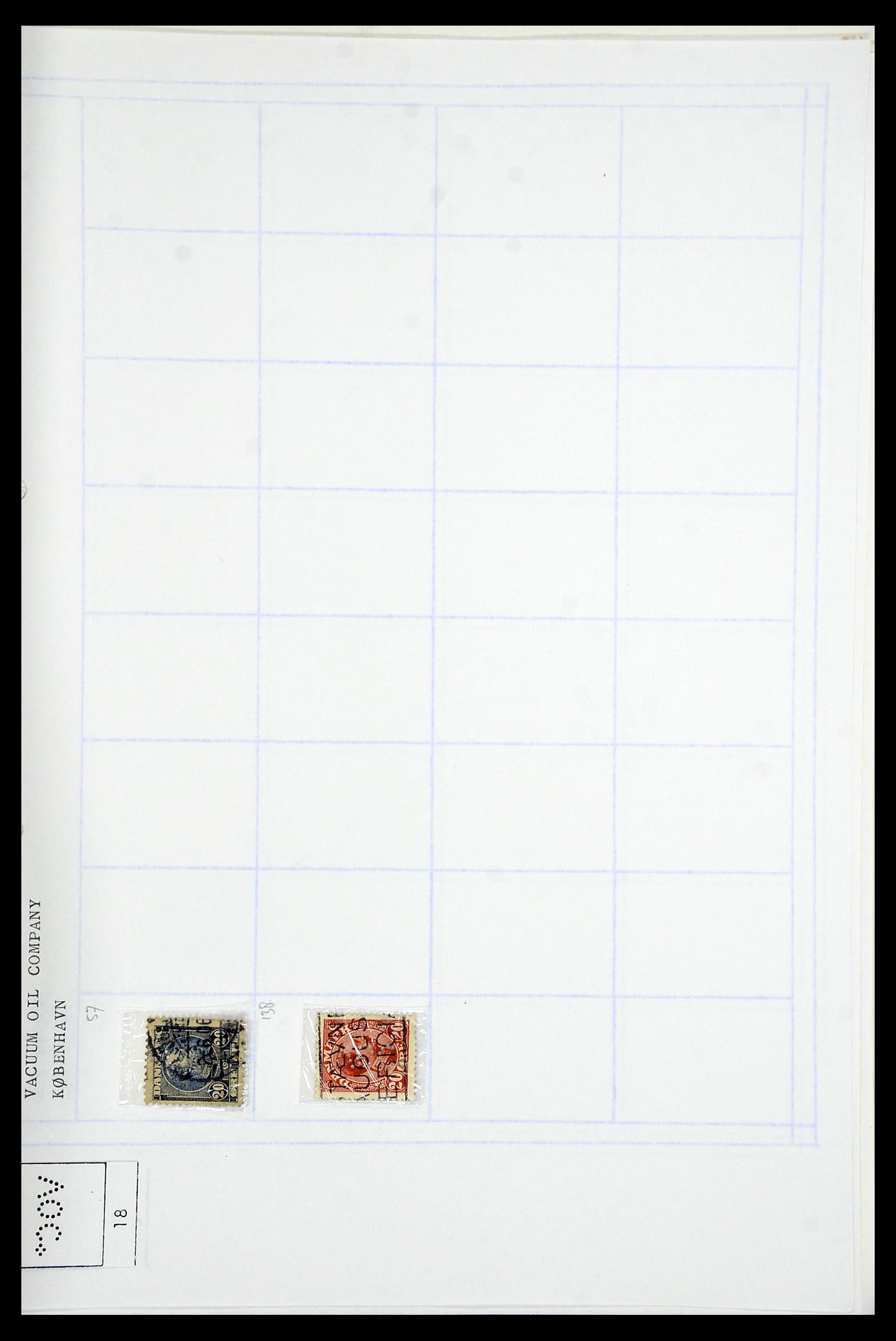 34415 263 - Stamp Collection 34415 Denmark perfins 1875-1980.