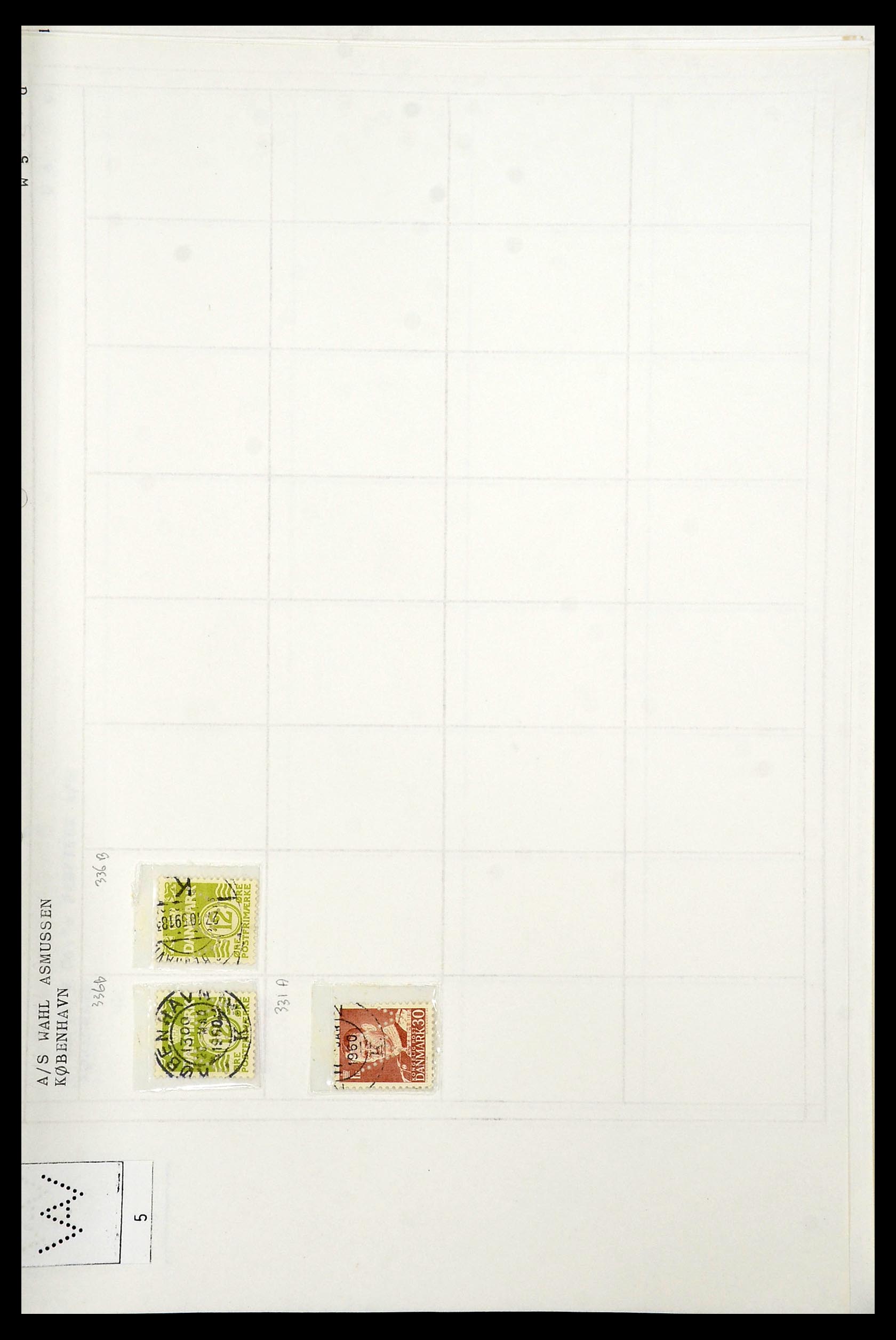 34415 265 - Stamp Collection 34415 Denmark perfins 1875-1980.