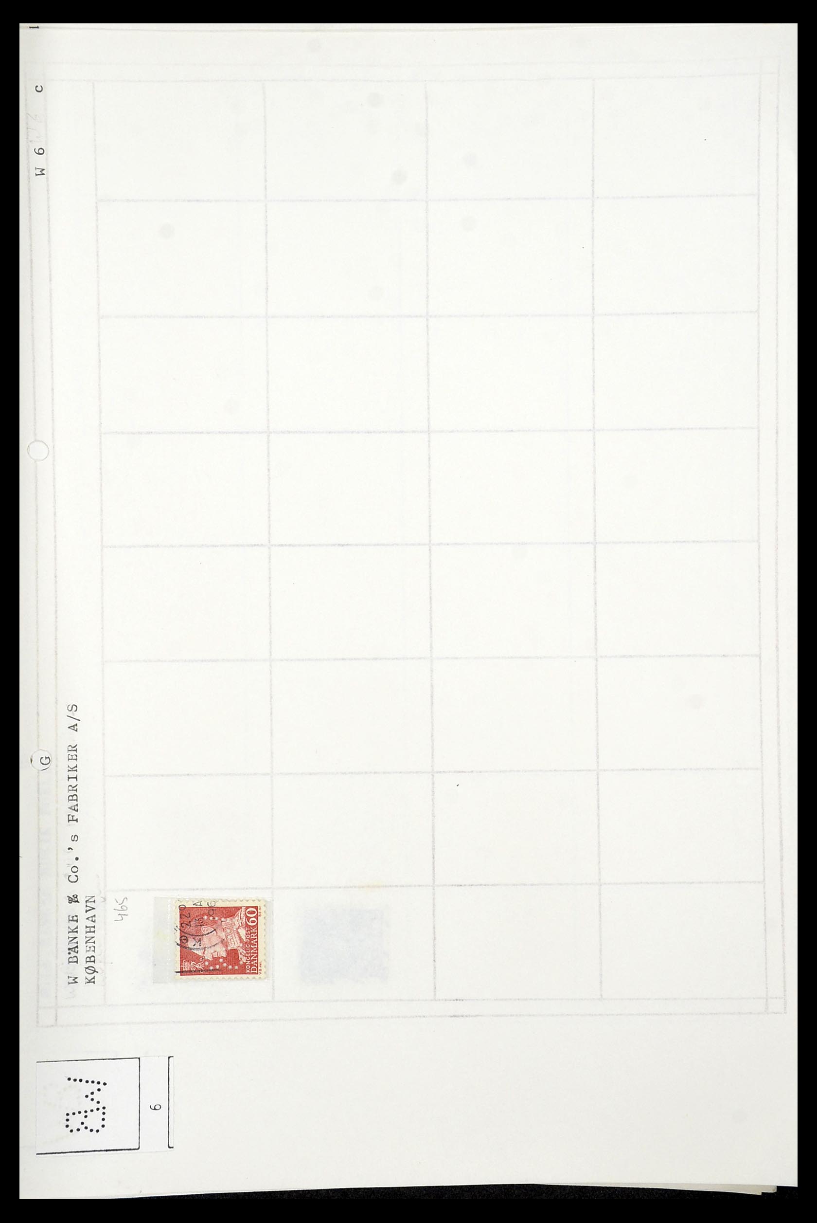 34415 266 - Stamp Collection 34415 Denmark perfins 1875-1980.