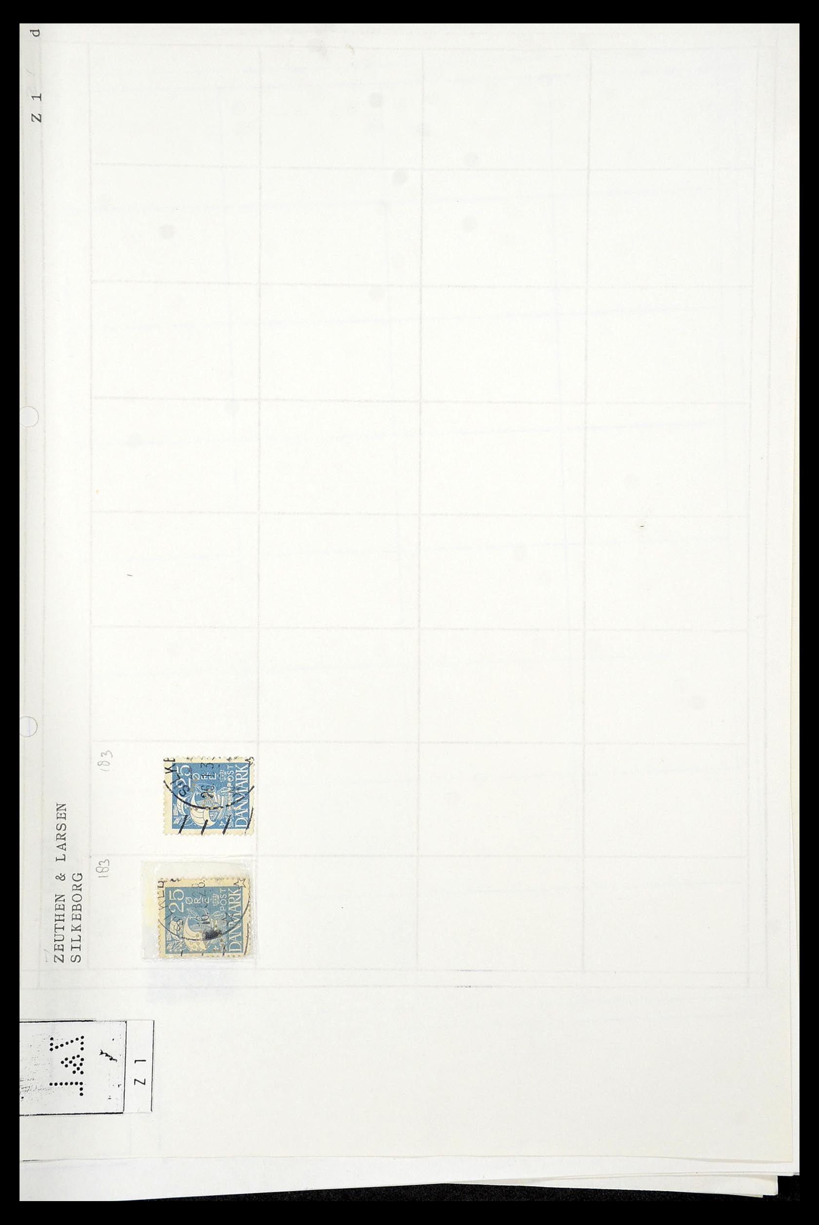 34415 270 - Stamp Collection 34415 Denmark perfins 1875-1980.